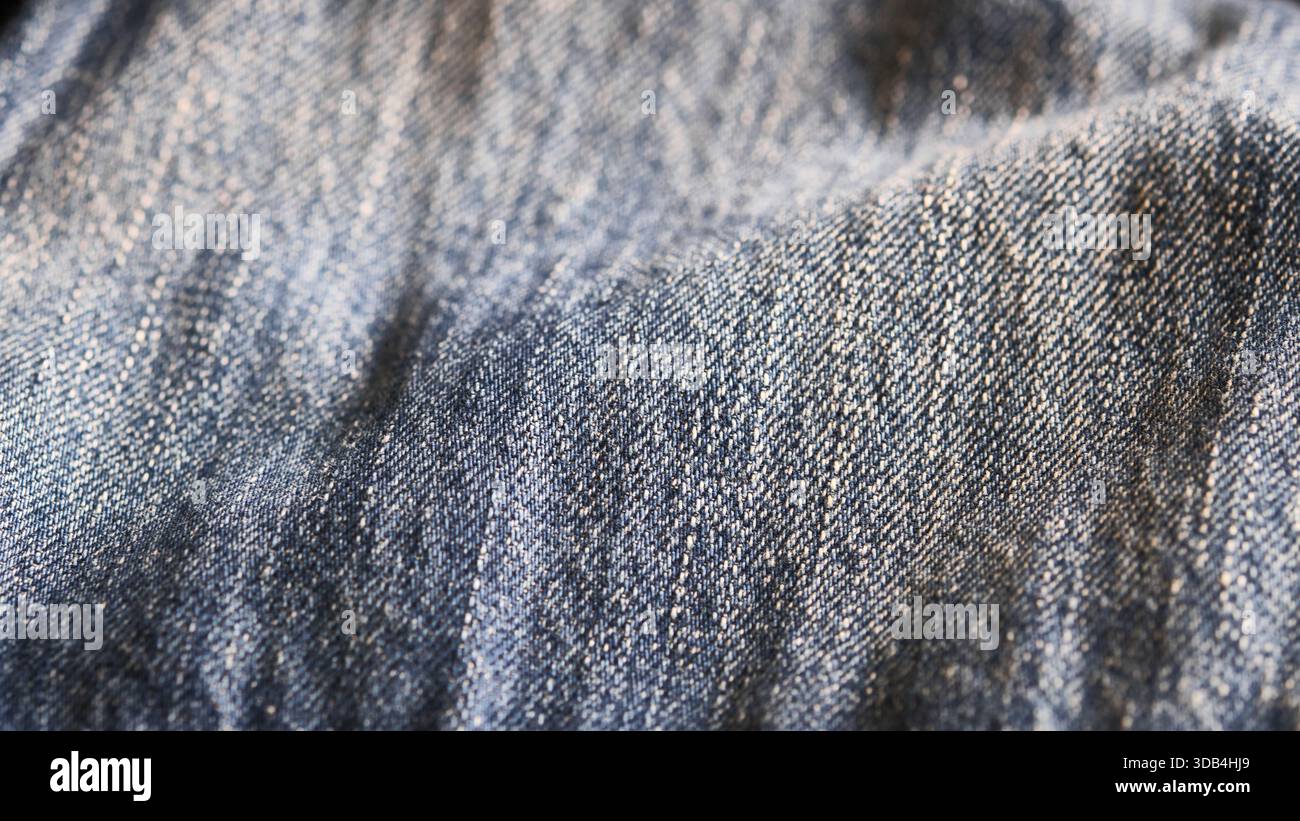 Denim-Gewebe Mit Nahauflage Stockfoto