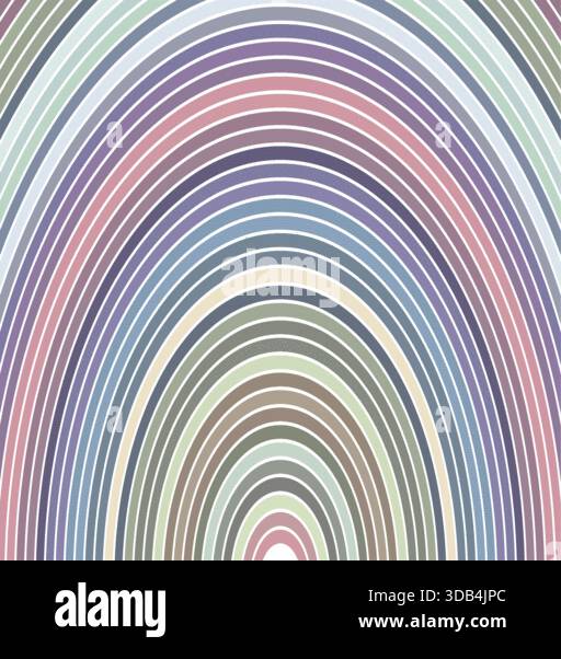 Mehrschichtige Pastellbögen mit dünnen gekrümmten Linien Stock Vektor