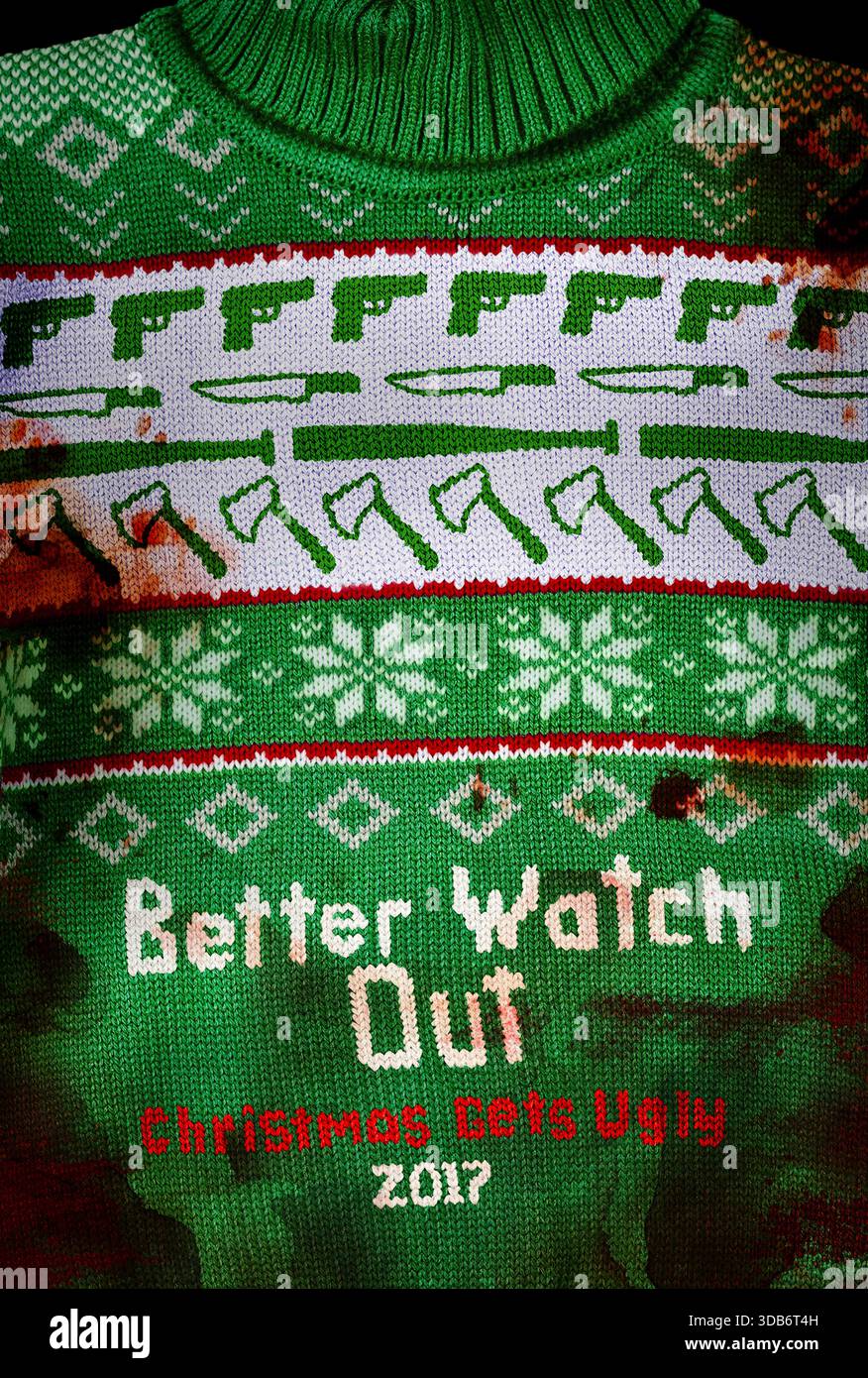 Better Watch Out (2016) von Chris Peckover mit Olivia DeJonge, Levi Miller und Ed Oxenbould. Ein Babysitter, der einen zwölfjährigen Jungen vor einer angeblichen Hausinvasion verteidigt, stellt fest, dass die Bedrohung im Haus verdreht ist, als sie zuerst erscheint. US-Teaser-Poster NUR FÜR REDAKTIONELLE ZWECKE. Kredit: BFA / Well Go USA Entertainment Stockfoto