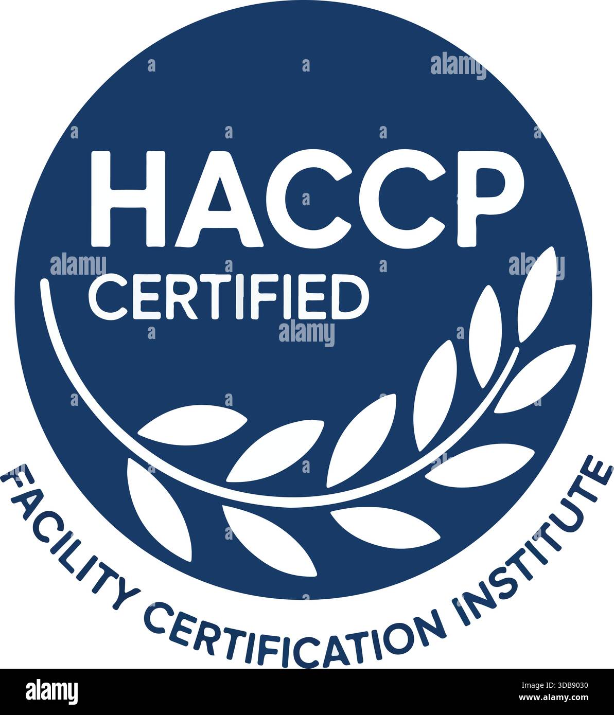 HACCP Certified Facility Certification Institute Badge Stock Vektor