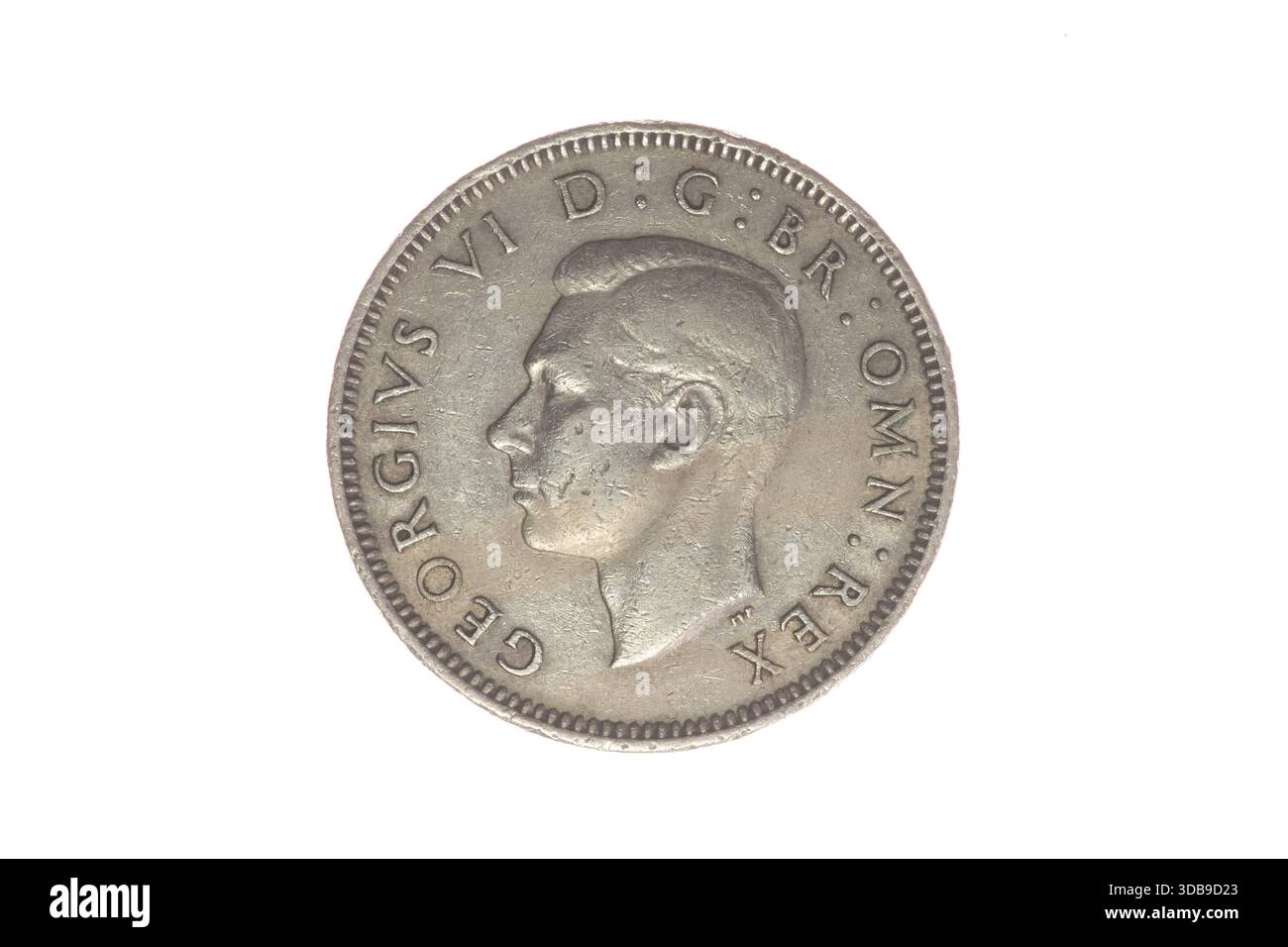 König George der sechste Schilling 1950 - Vorderseite Stockfoto