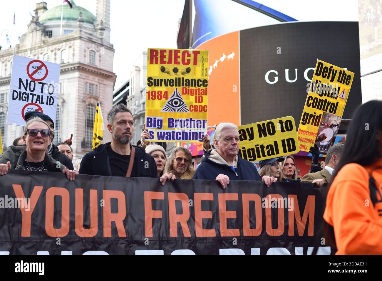 NEIN ZUM DIGITALEN Ausweis - Protest in London - 13. Dezember 2025 Stockfoto