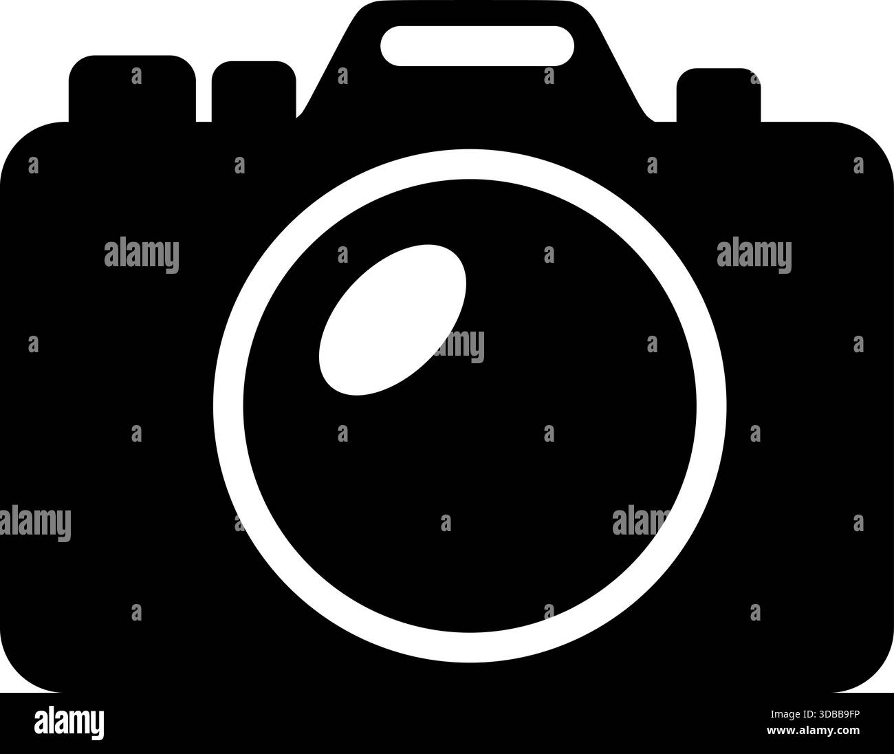 Symbol für Kamerasymbol – minimalistisches Fotografiesymbol für Medien-, Erfassungs- und visuelle Inhaltsschnittstellen Stock Vektor