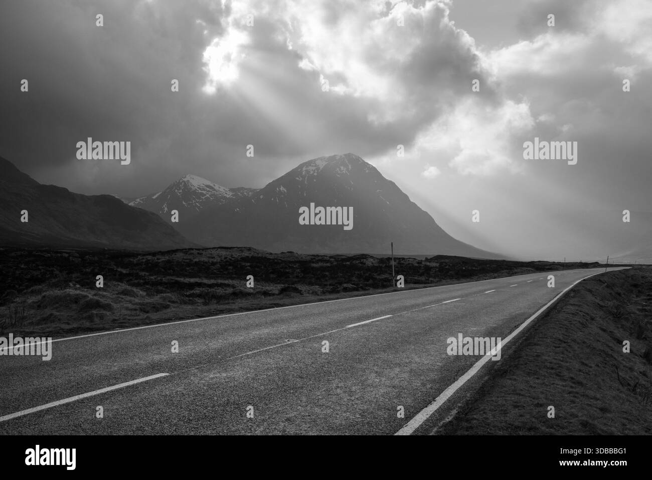 Der Weg nach Glencoe (Mono) Stockfoto