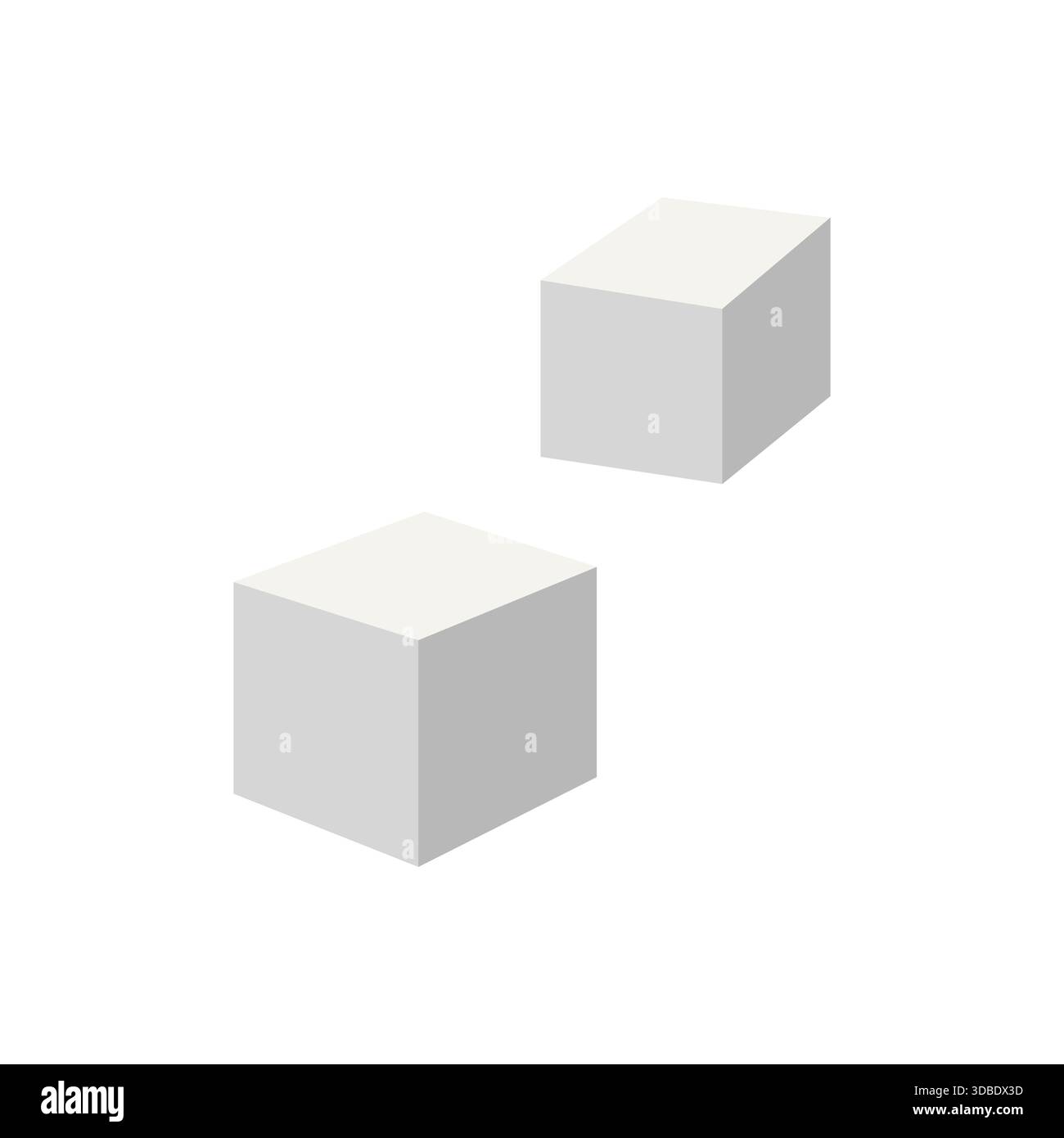 Zuckerwürfel stapeln. Raffinierter Zucker. Eiswürfel. Illustration des Zeichentrickvektors. Flach Stock Vektor