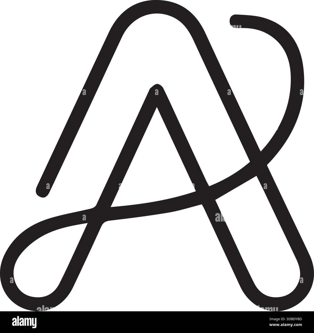 Abstraktes Design mit einem Monogramm-Logo Stock Vektor