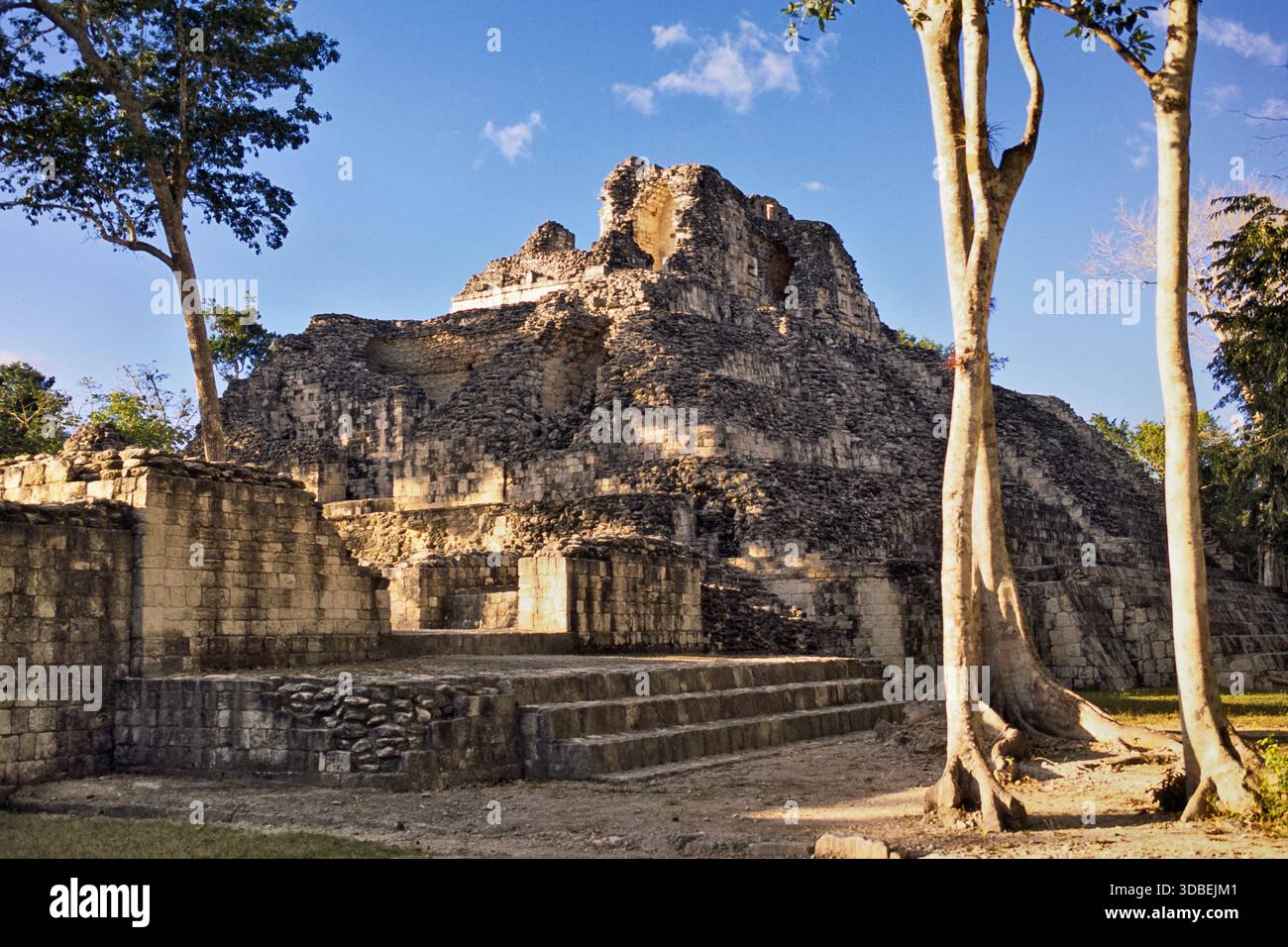 Edificio X, Maya-Ruinen, Rio Bec Fundplätze, Becan, Staat Campeche, Yucatan Halbinsel, Mexiko Stockfoto