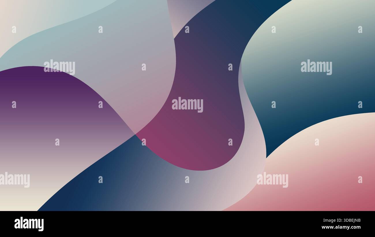 Abstrakter Verlaufsgitter-Vektor mit glatten Farbübergängen und weichen fließenden Formen für einen sauberen, modernen Look. Stock Vektor