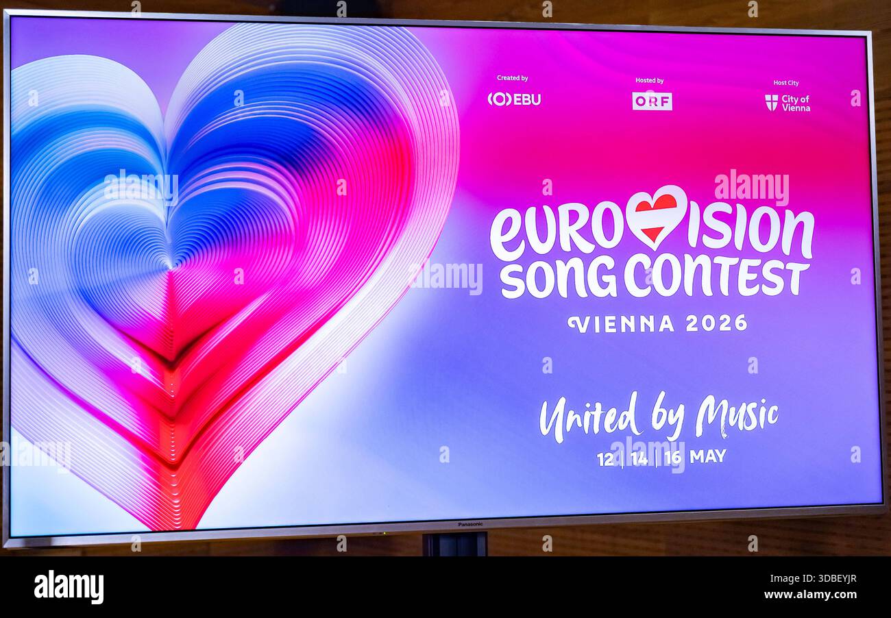 20251216 Eurovision Song Contest 2026 - ORF-Medienupdate WIEN, OESTERREICH - 16. DEZEMBER: Sujet - Symbolbild - Mediengespraech anlaesslich eines ORF Updates zum 70. ESC - Eurovision Song Contest vom 12. bis zum 16. Mai 2026 in Wien im Foyer der Halle F der Wiener Stadthalle am 16. Dezember 2025 in Wien, Oesterreich. 251216 SEPA 17 006 Copyright: XIsabellexOuvrardx SEPAxMedia Stockfoto