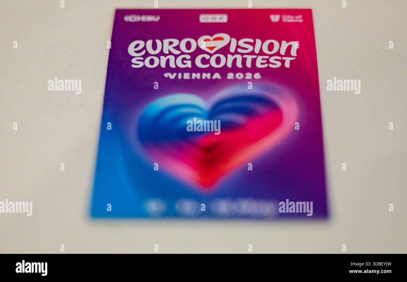 20251216 Eurovision Song Contest 2026 - ORF-Medienupdate WIEN, OESTERREICH - 16. DEZEMBER: Sujet - Symbolbild - Mediengespraech anlaesslich eines ORF Updates zum 70. ESC - Eurovision Song Contest vom 12. bis zum 16. Mai 2026 in Wien im Foyer der Halle F der Wiener Stadthalle am 16. Dezember 2025 in Wien, Oesterreich. 251216 SEPA 17 001 Copyright: XIsabellexOuvrardx SEPAxMedia Stockfoto