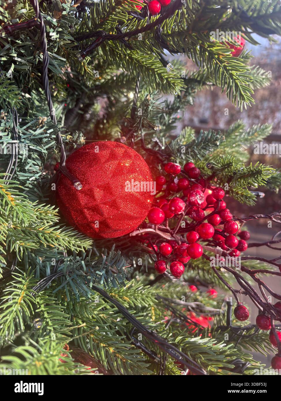 Ein Blick auf die Weihnachtsdekoration Stockfoto