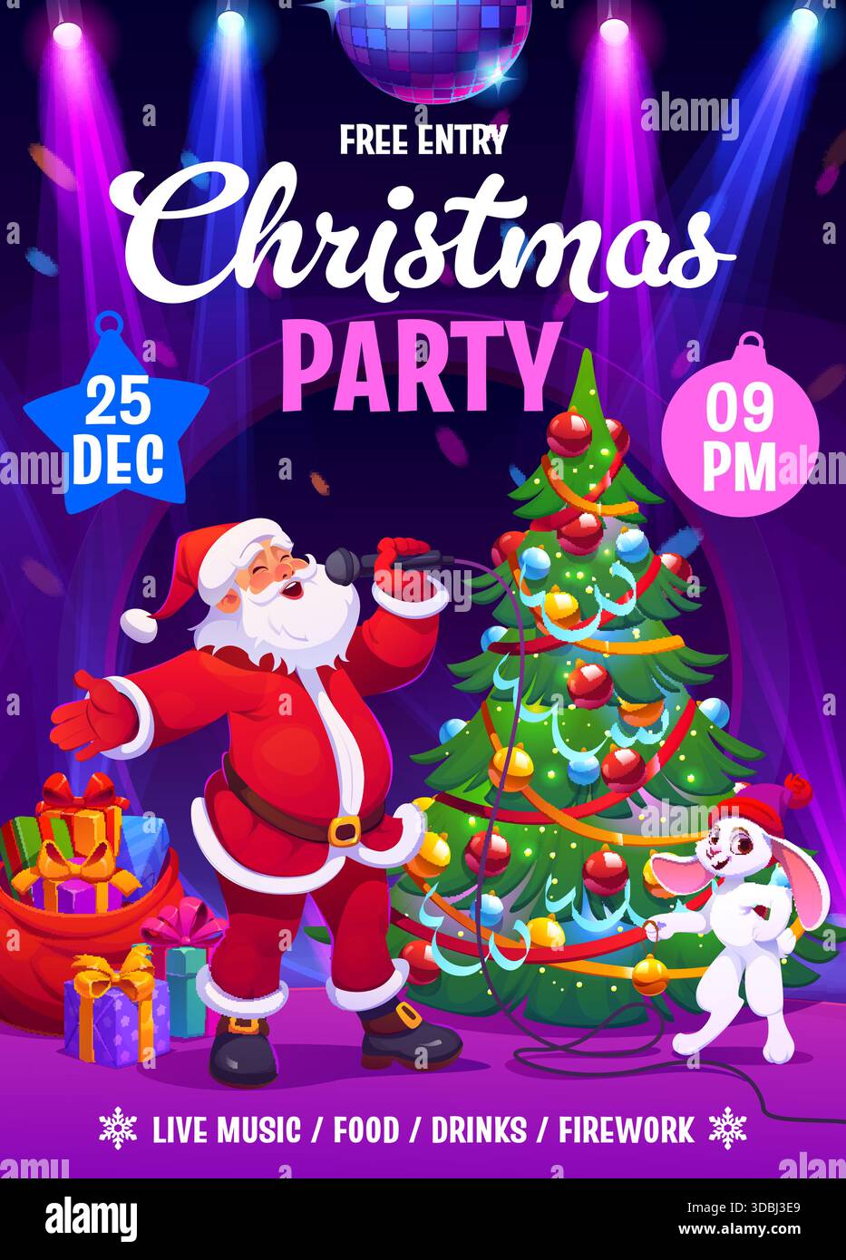 Weihnachtsfeier-Flyer für Winterfeiertage Stock Vektor