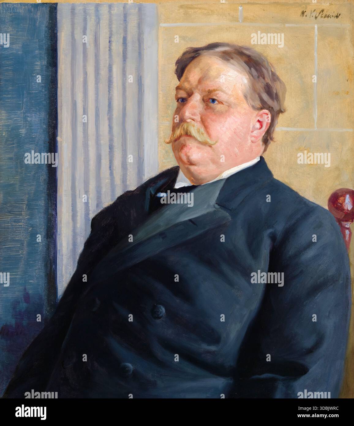 William Howard Taft (1857–1930), US-amerikanischer 27. Präsident der Vereinigten Staaten, Porträtgemälde in Öl auf Leinwand von William Valentine Schevill, um 1910 Stockfoto