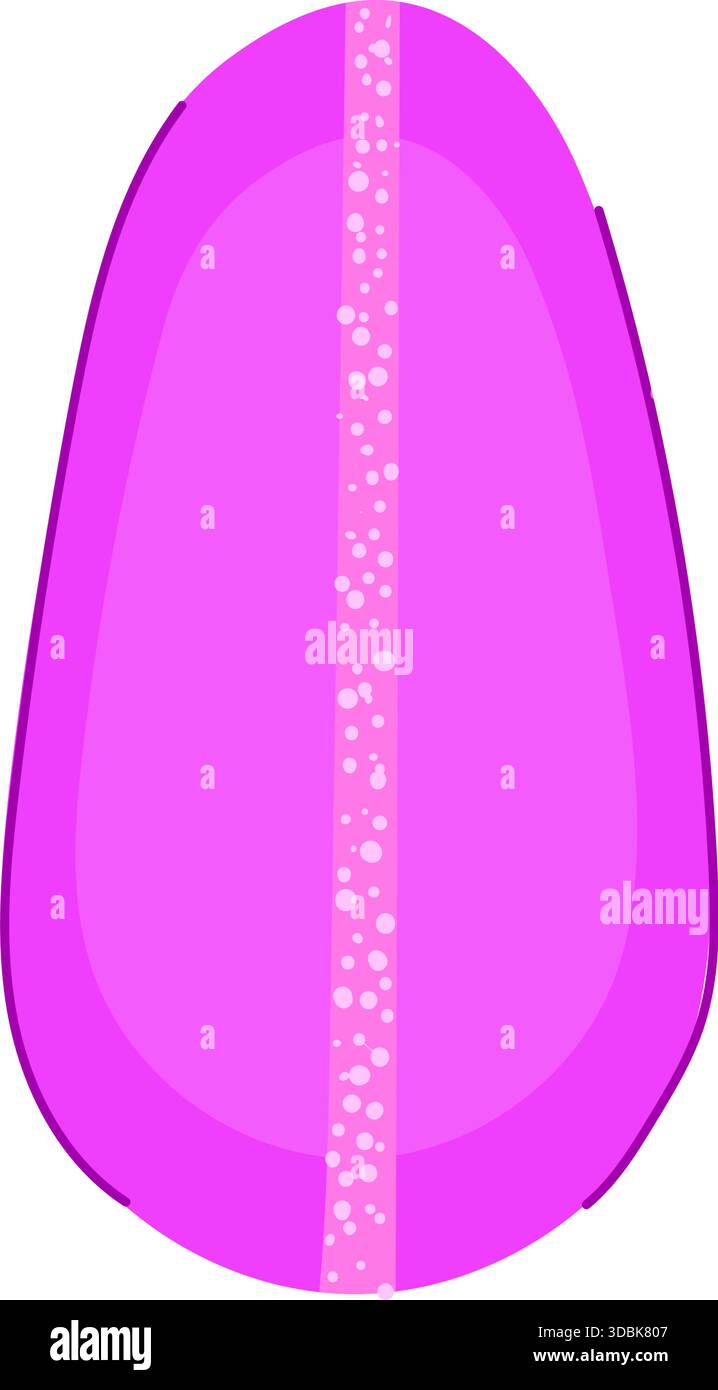 Rosafarbener Kunstnagel mit glitzerndem Linien-Design Stock Vektor