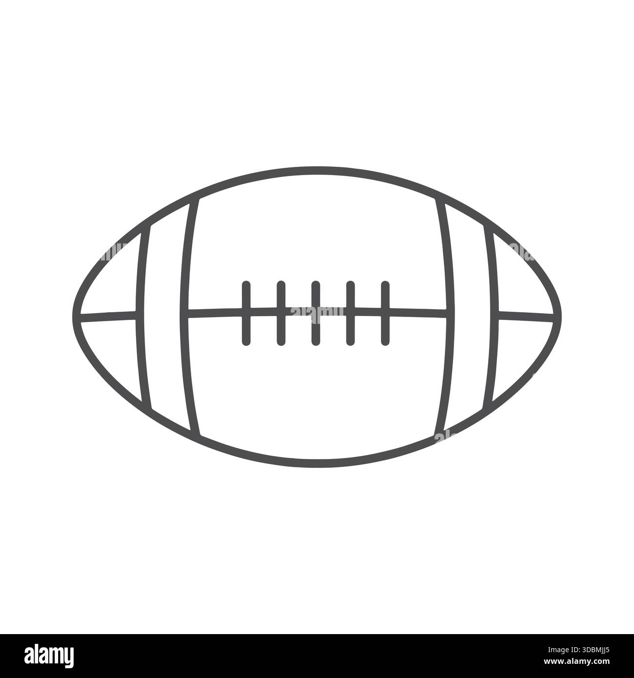 American Football Ball Outline Icon Sport Game Equipment Symbol Stock Vektor