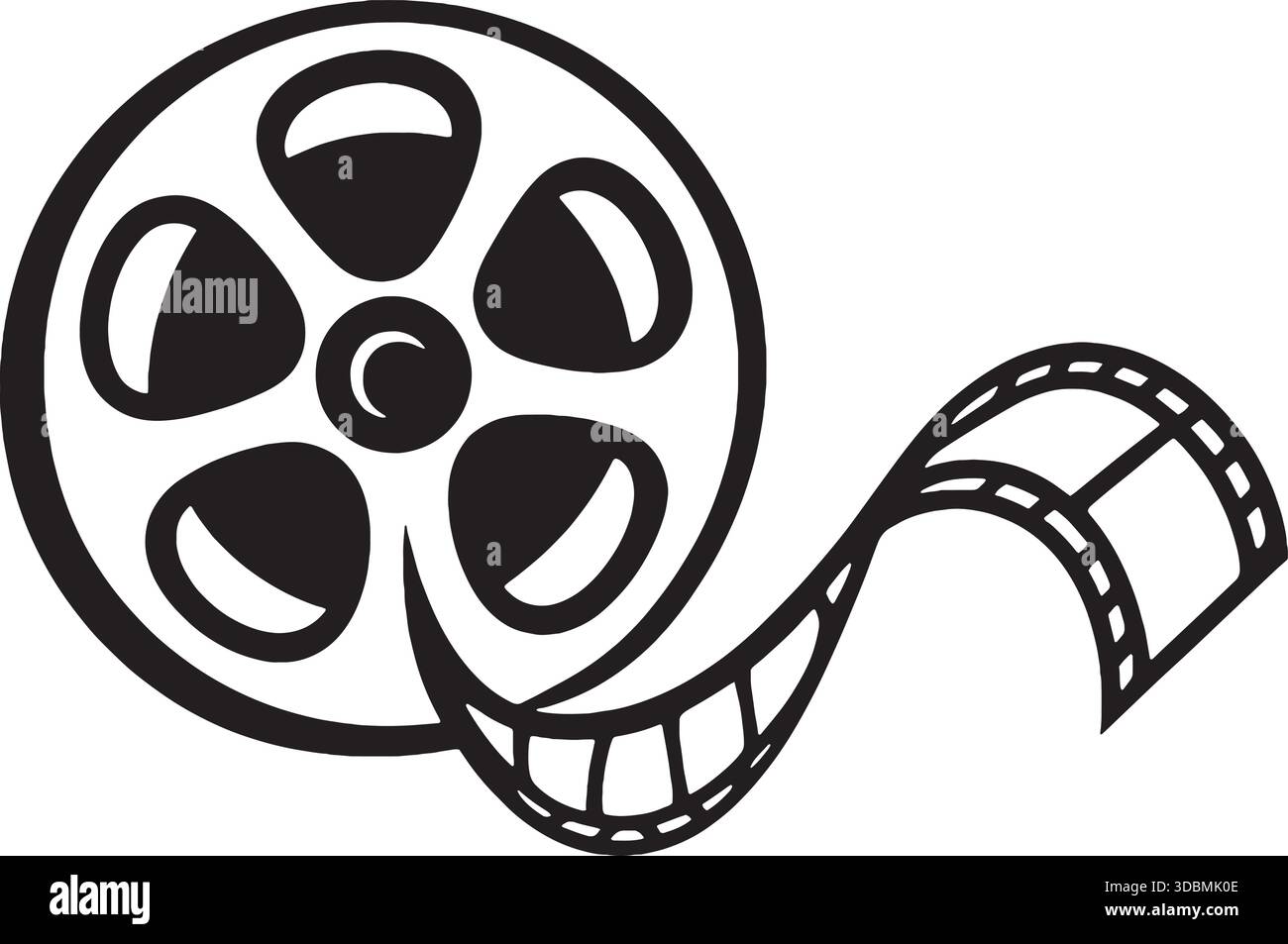 Filmrolle Silhouette Cinema Movie Symbol Stock Vektor