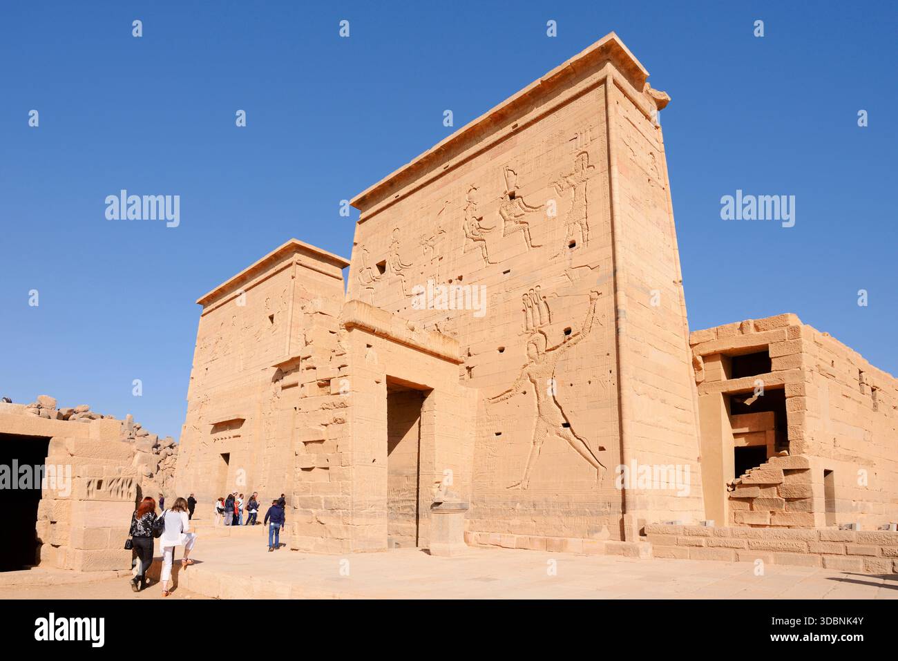 Tempel von Isis, Tempel von Philae, Assuan, Ägypten Stockfoto