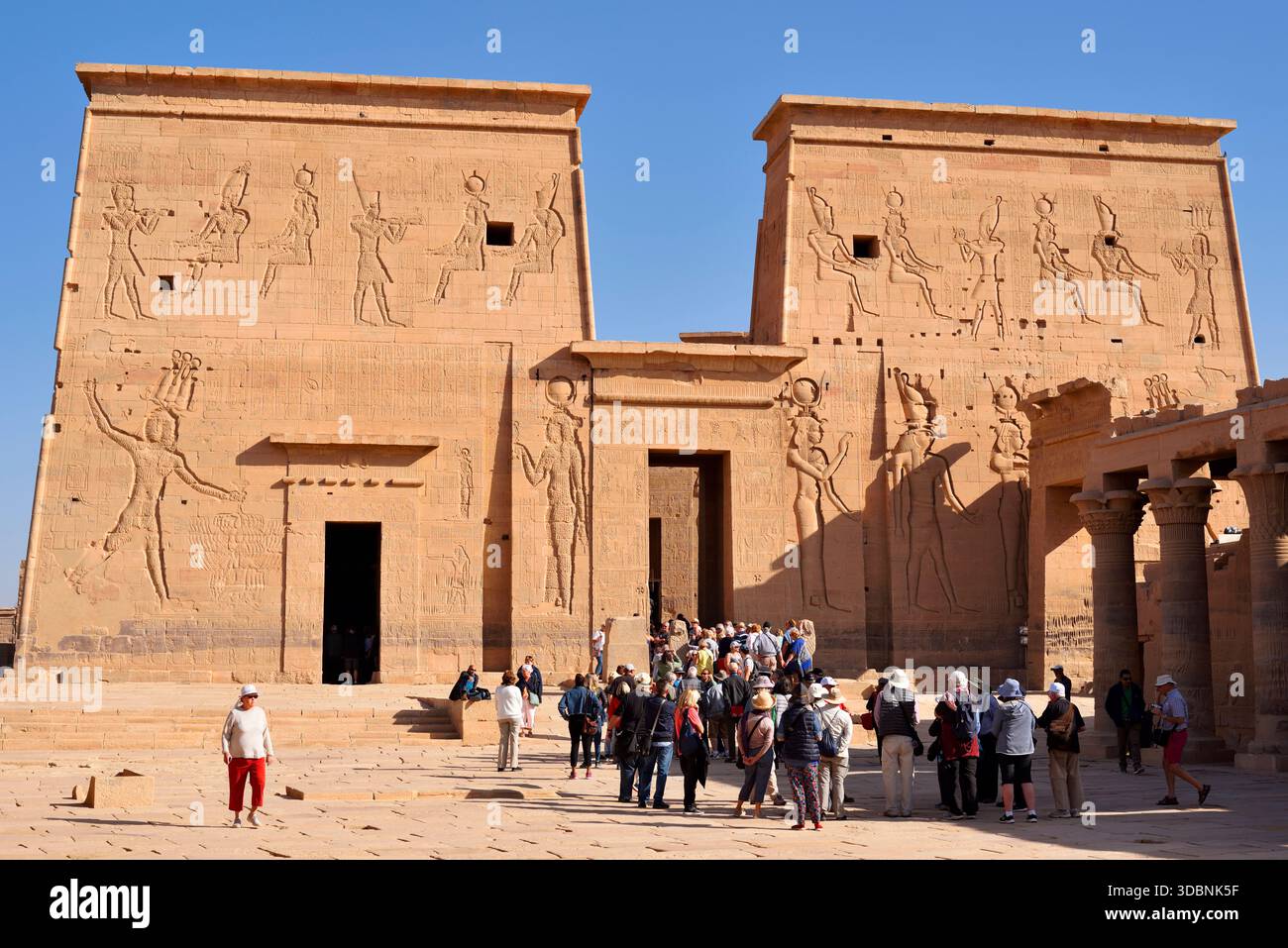Tempel von Isis, Tempel von Philae, Assuan, Ägypten Stockfoto