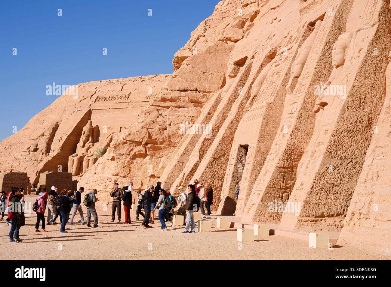 Tempel von Hathor oder Tempel von Nefertari, Tempel von Abu Simbel, Nubien, Ägypten Stockfoto