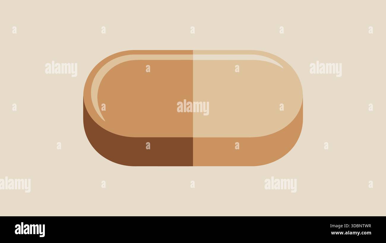Braunes ovales Objekt Stock Vektor