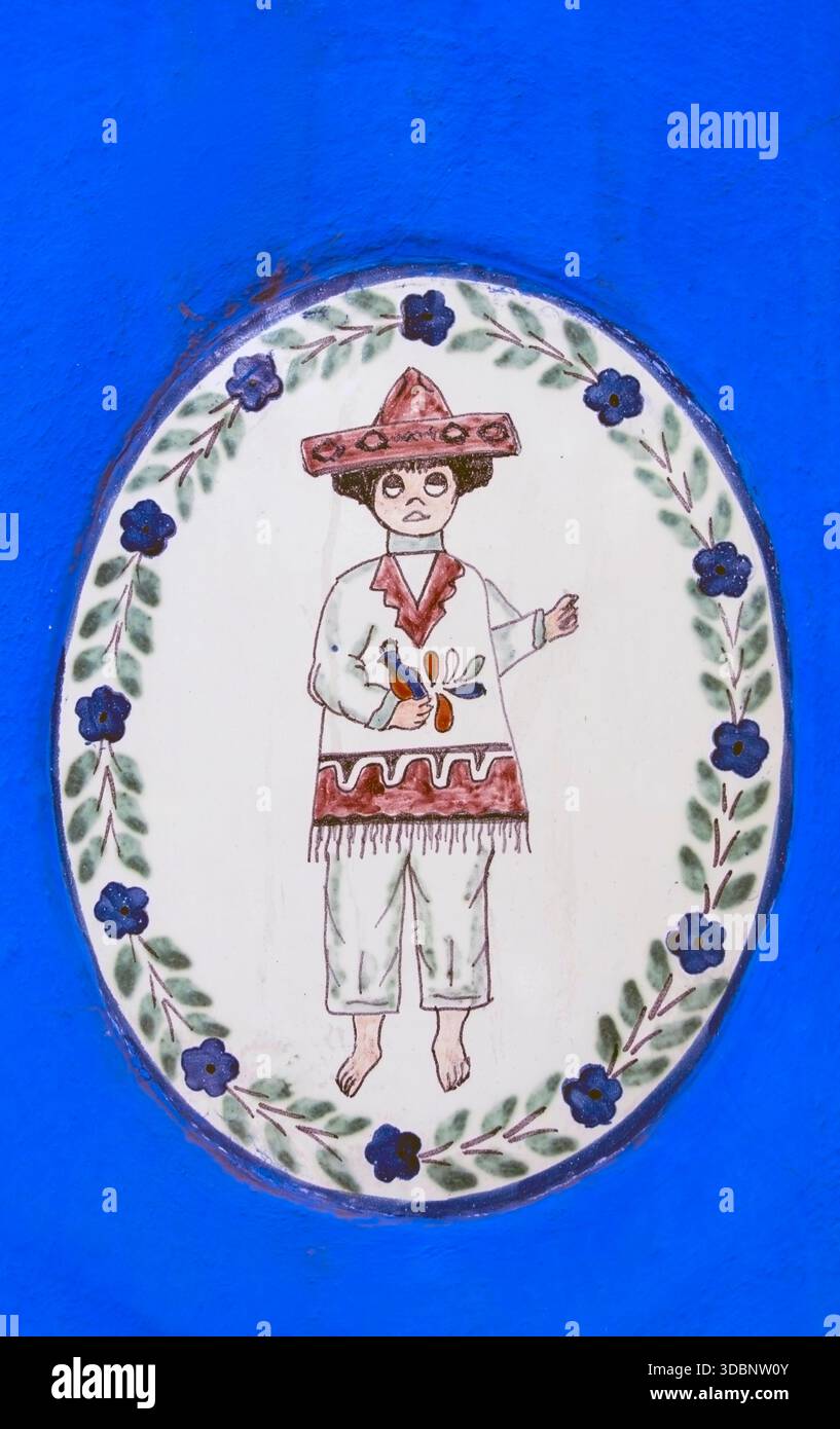 Gemälde eines mexikanischen Bauernjungen von der mexikanischen Künstlerin Frida Kahlo Stockfoto