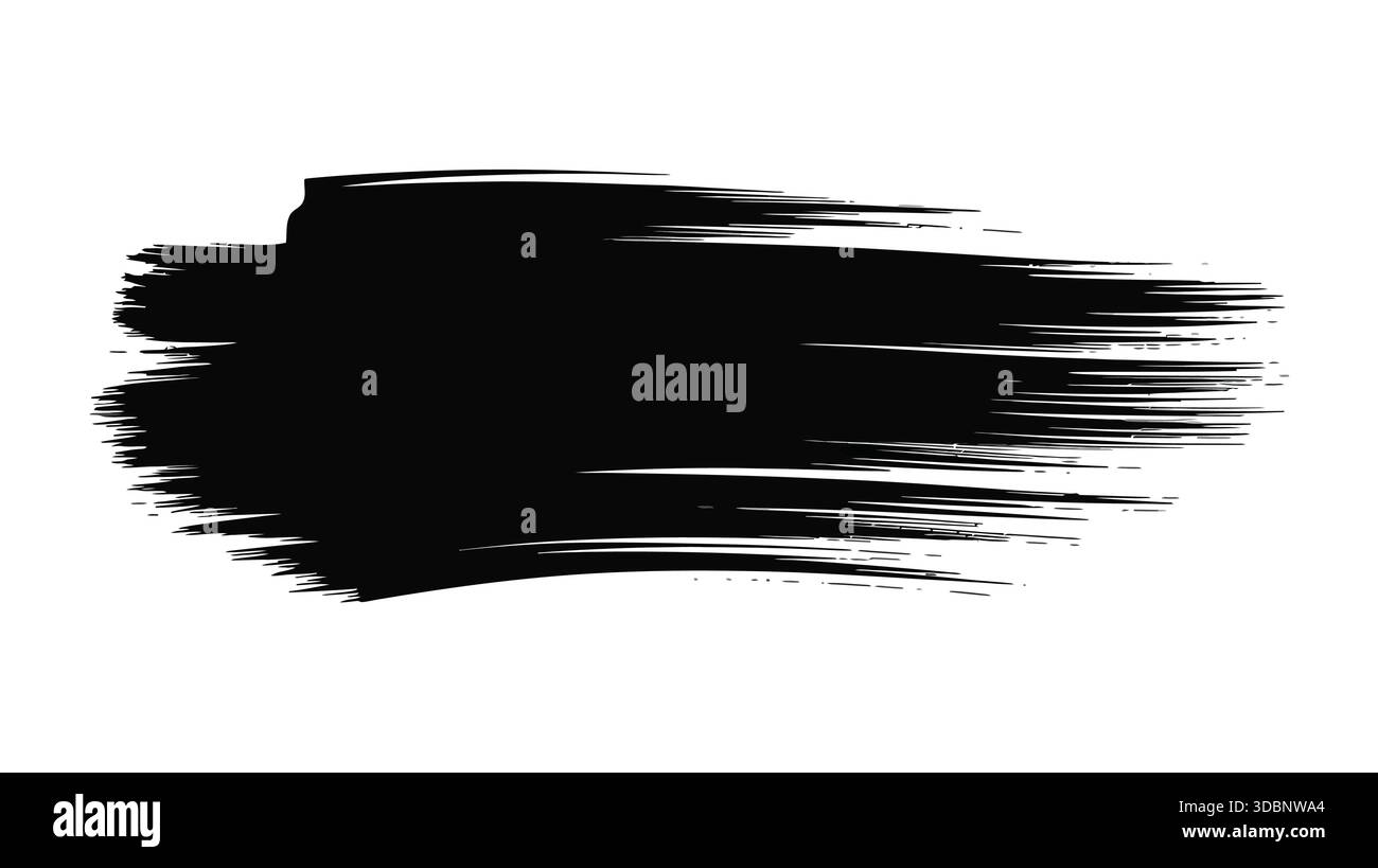 Abstrakter schwarzer Pinselstrich Stock Vektor