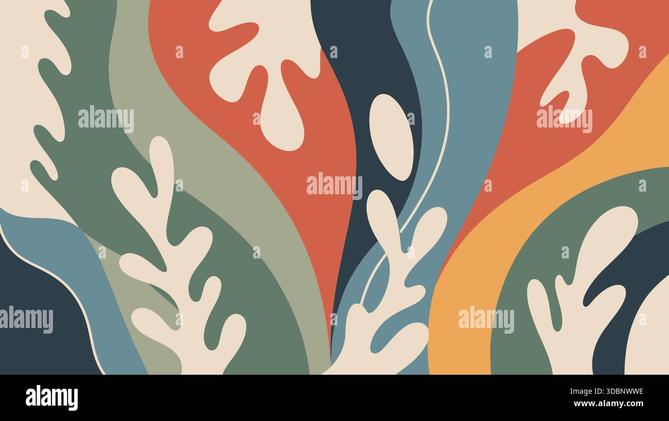 Abstraktes botanisches Design Stock Vektor