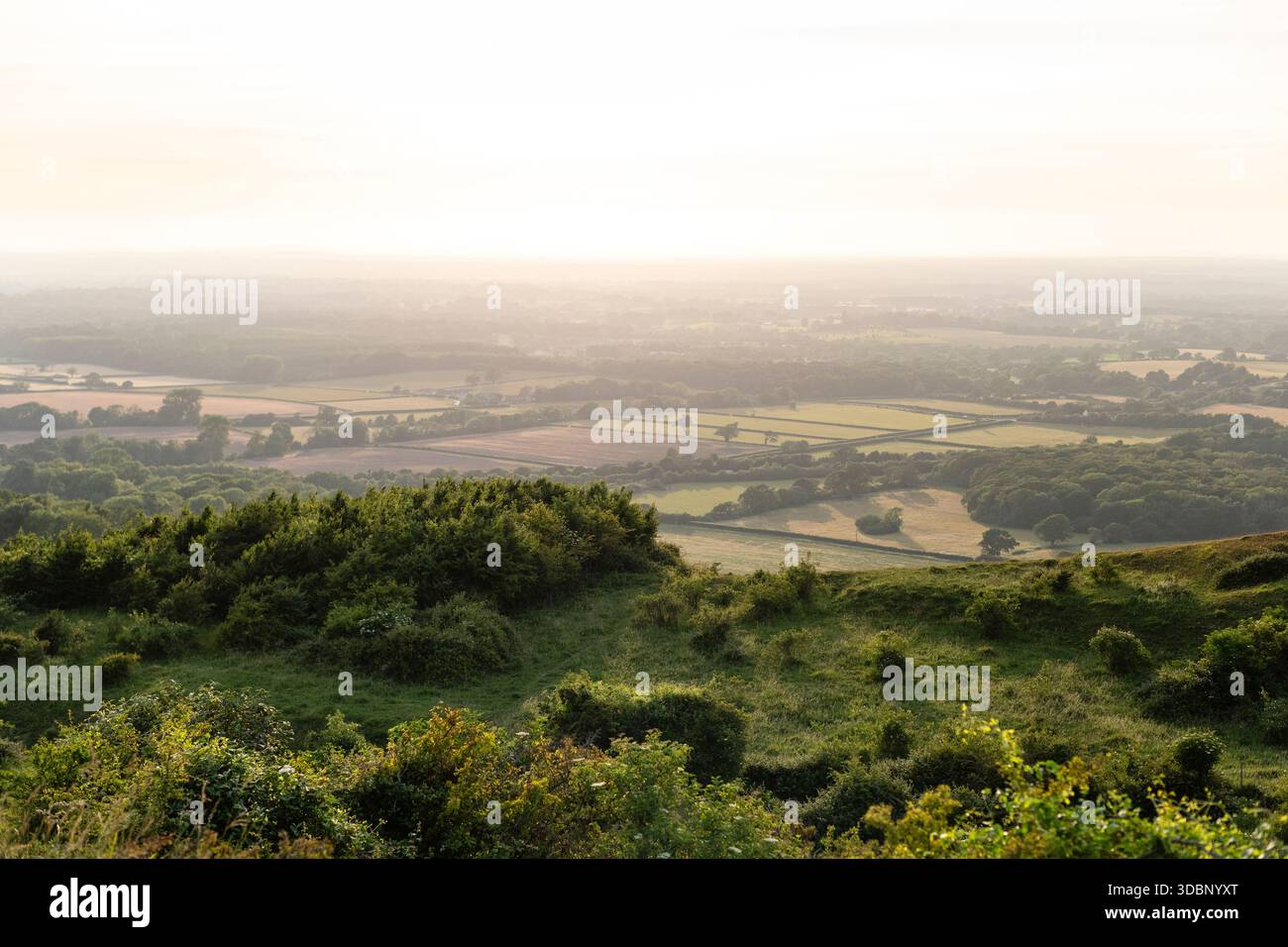 21. Juni Sommersonnenwende der längste Tag in den South Downs Sussex, England Stockfoto