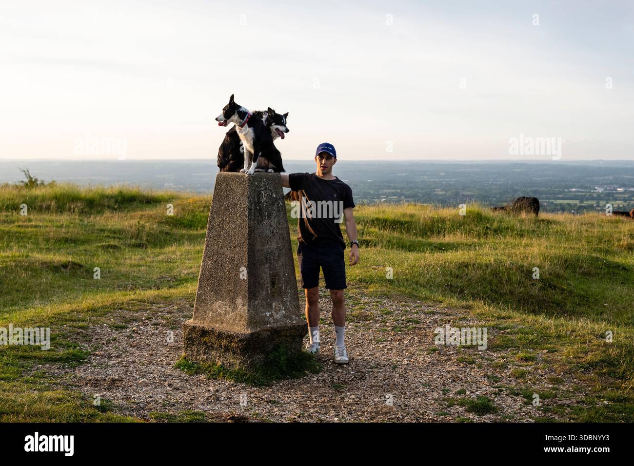 21. Juni Sommersonnenwende der längste Tag in den South Downs Sussex, England Stockfoto