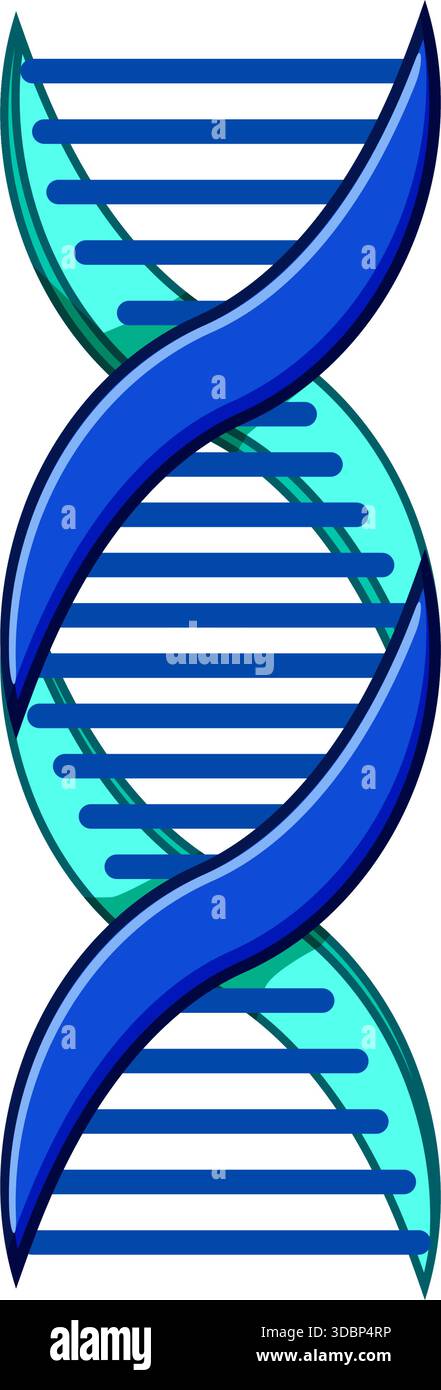 DNA-Doppelhelixstruktur repräsentiert Genetik und Biologie Stock Vektor