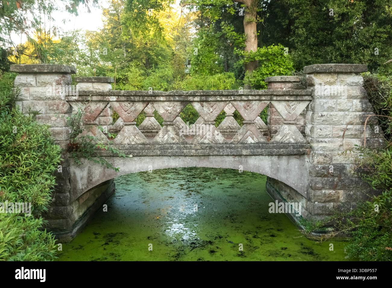 England, Somerset, Bath, Royal Victoria Park, Botanical Gardens, Fußgängerbrücke Aus Georgianischer Zeit Stockfoto