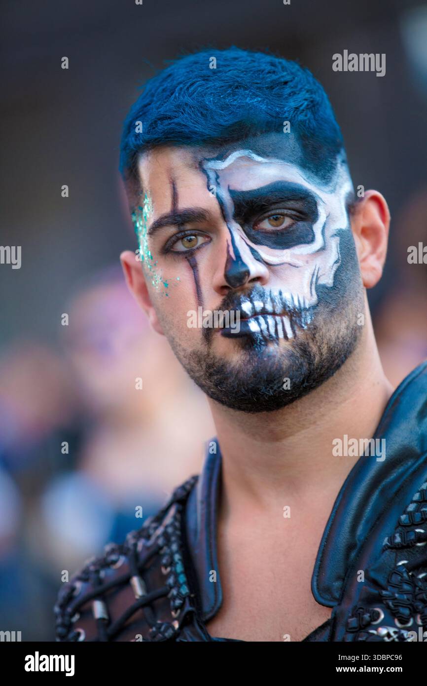 Entrada Cristiana, gran Desfile, Portrait, Moros y Cristianos, Guardamar del Segura, Vega Baja, Costa Blanca, Alicante, Spanien, Stockfoto