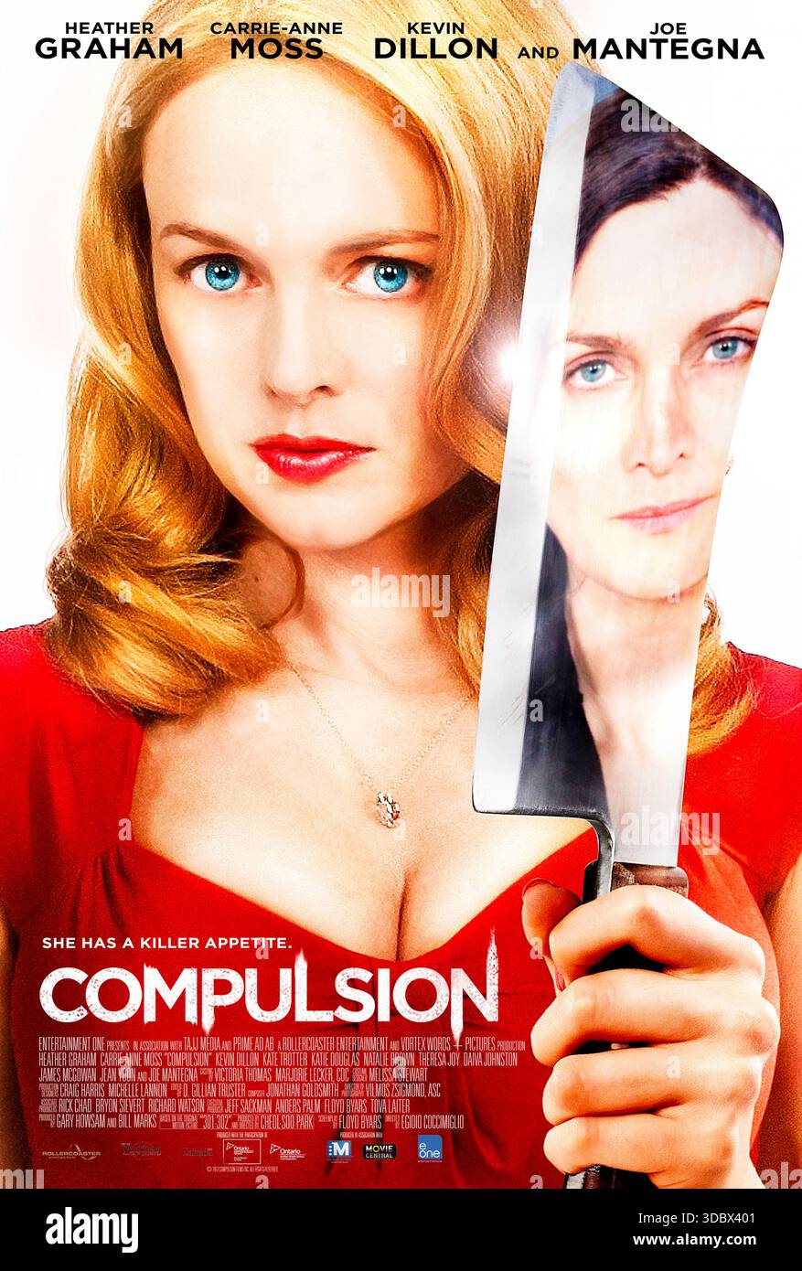Concept (2013) unter der Regie von Egidio Coccimiglio mit Heather Graham, Carrie-Anne Moss und Kevin Dillon. Ein obsessiver Liebhaber von Essen, der darauf fixiert ist, das perfekte Abendessen zu veranstalten, verstrickt sich in eine dunkle Beziehung zu ihrem zurückgezogen Nachbarn. US-Poster NUR FÜR REDAKTIONELLE ZWECKE. Quelle: BFA / Phase 4 Filme Stockfoto