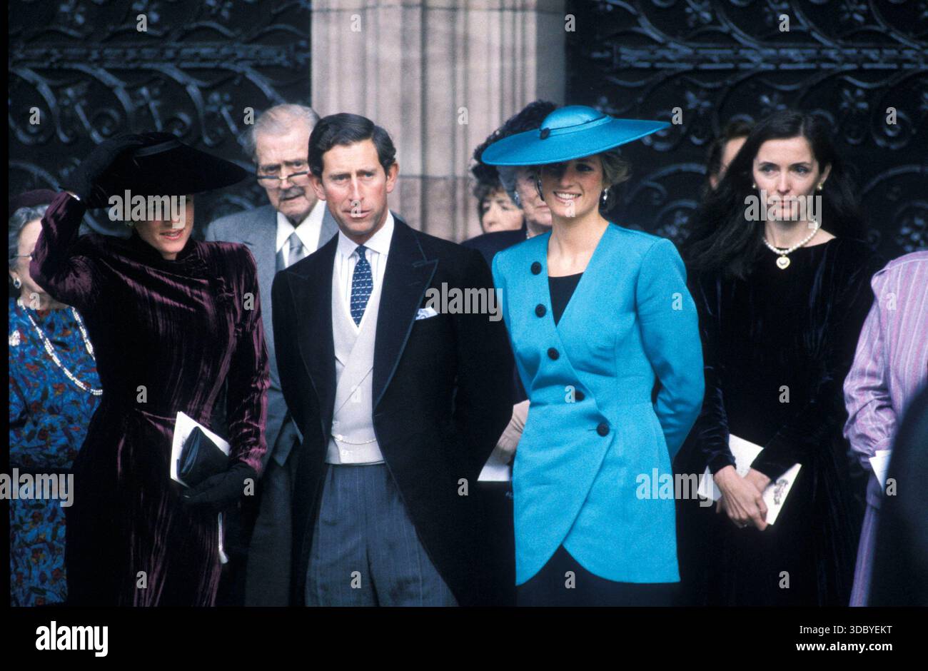 PRINZ CHARLES & PRINZESSIN DIANAAAAAauf die Hochzeit von Miss Camilla Dunne Stockfoto