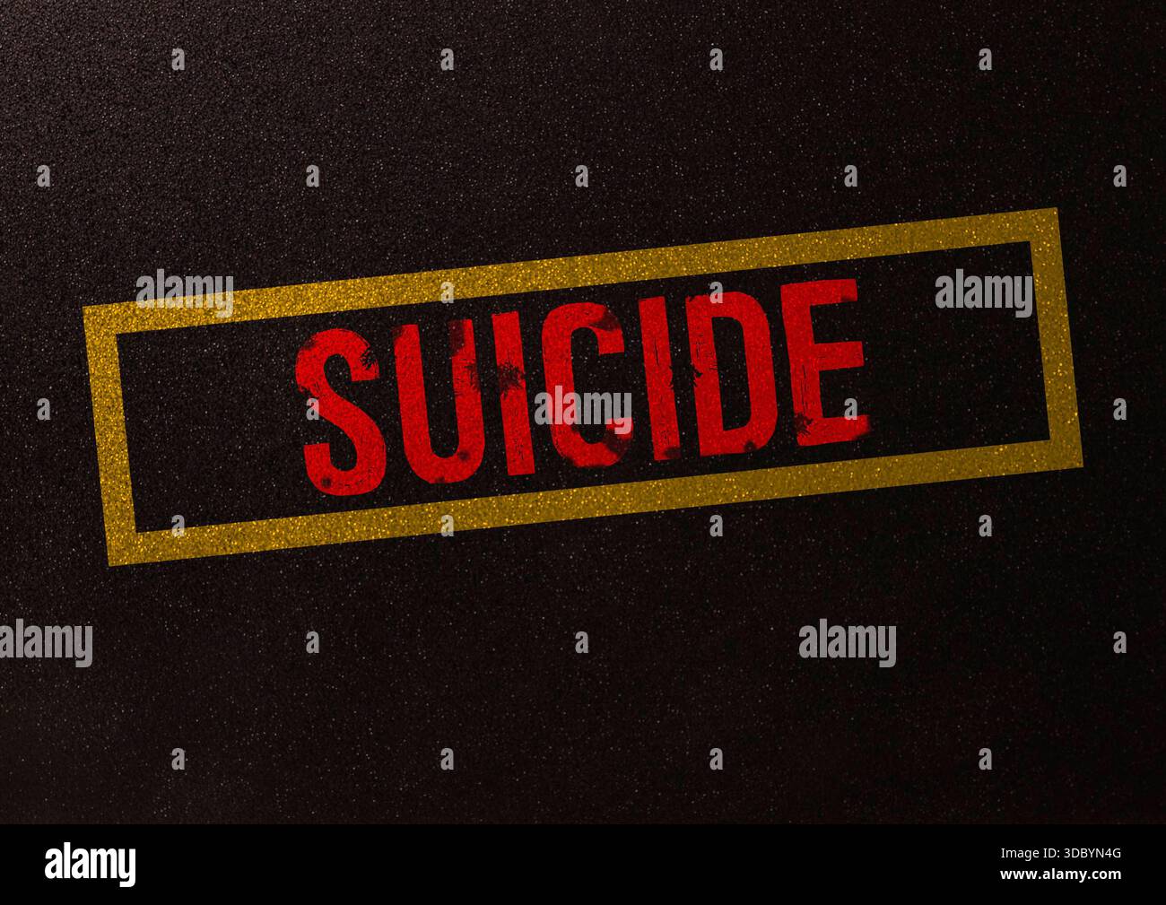 Selbstmord - Worte aus Holzblöcken mit Buchstaben, absichtlich Selbstmord-Konzept, weißer Hintergrund Stockfoto