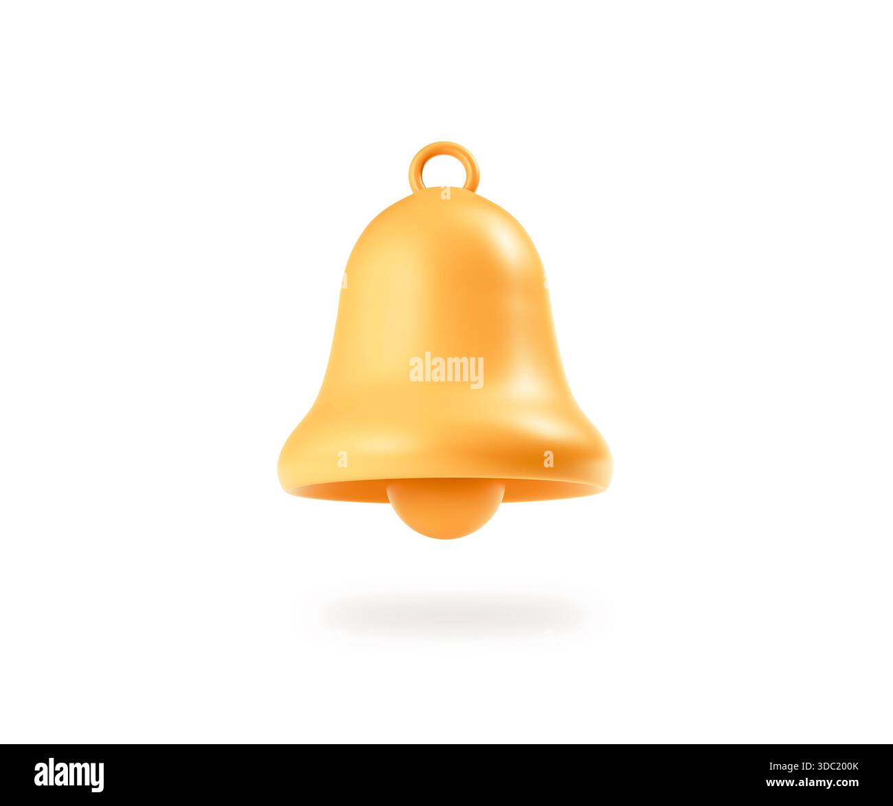 Symbol „Golden Bell Notification“ Isoliert. Hochwertige Fotos Stockfoto