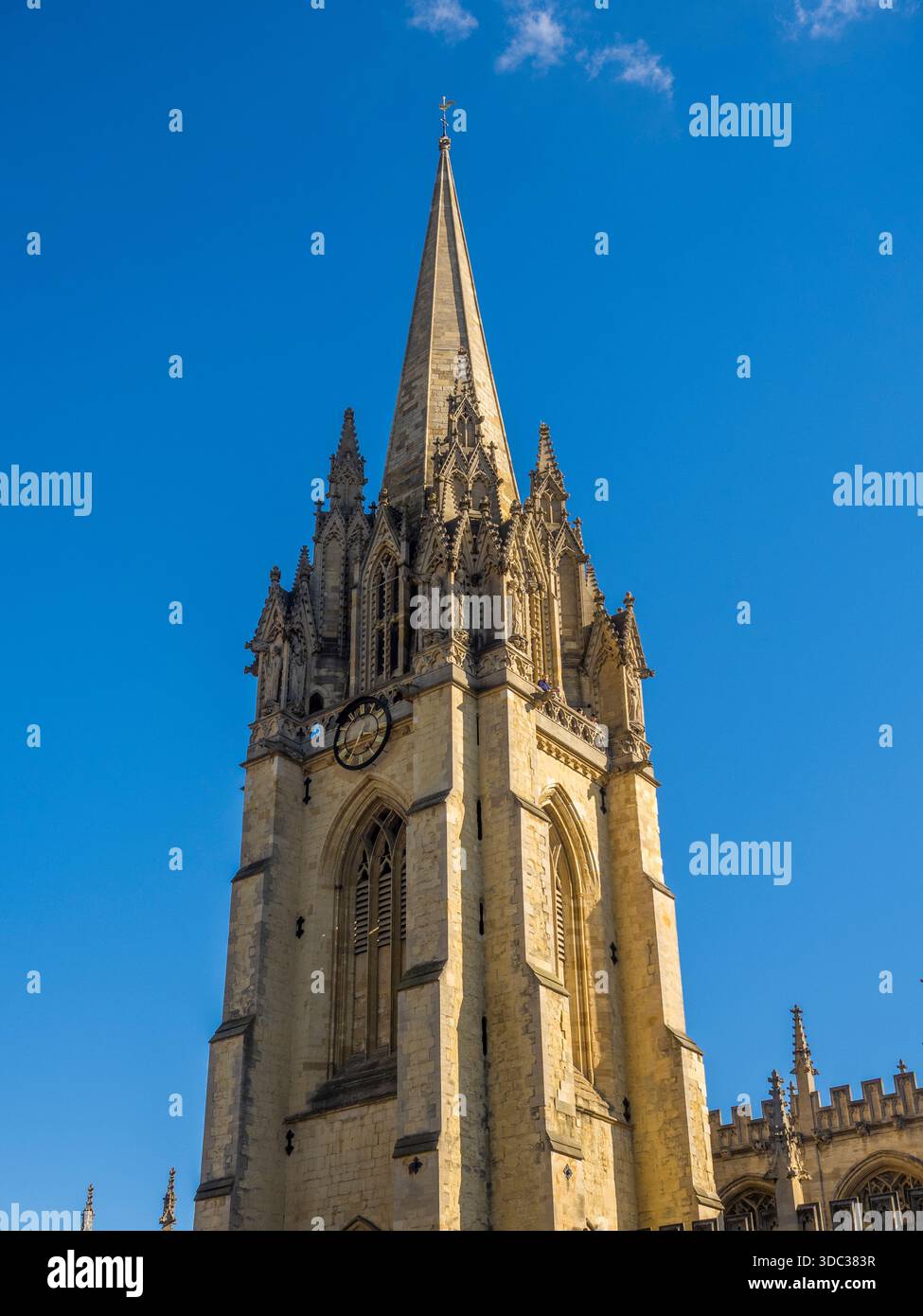 Touris on the Spire, der University Church of St Mary the Virgin, University of Oxford, Oxford, Oxfordshire, England, GROSSBRITANNIEN, GB. Stockfoto