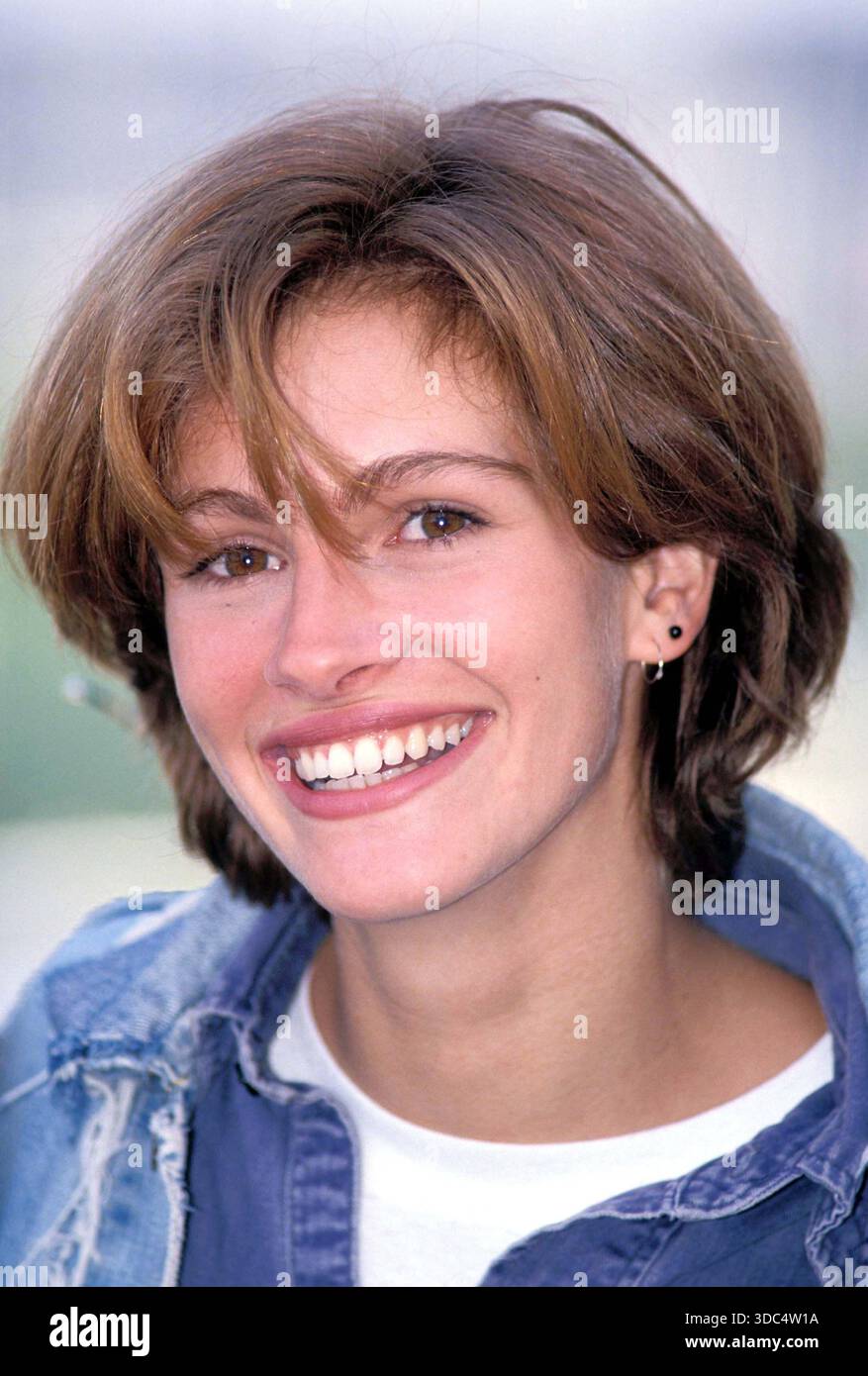 JULIA ROBERTS auf dem Deauville Film Festival 1990 to Promotion Flatliners (1990).Deauville, Frankreich, September 1990.- CAP/PL ©Phil Loftus/Capital Pictures Stockfoto