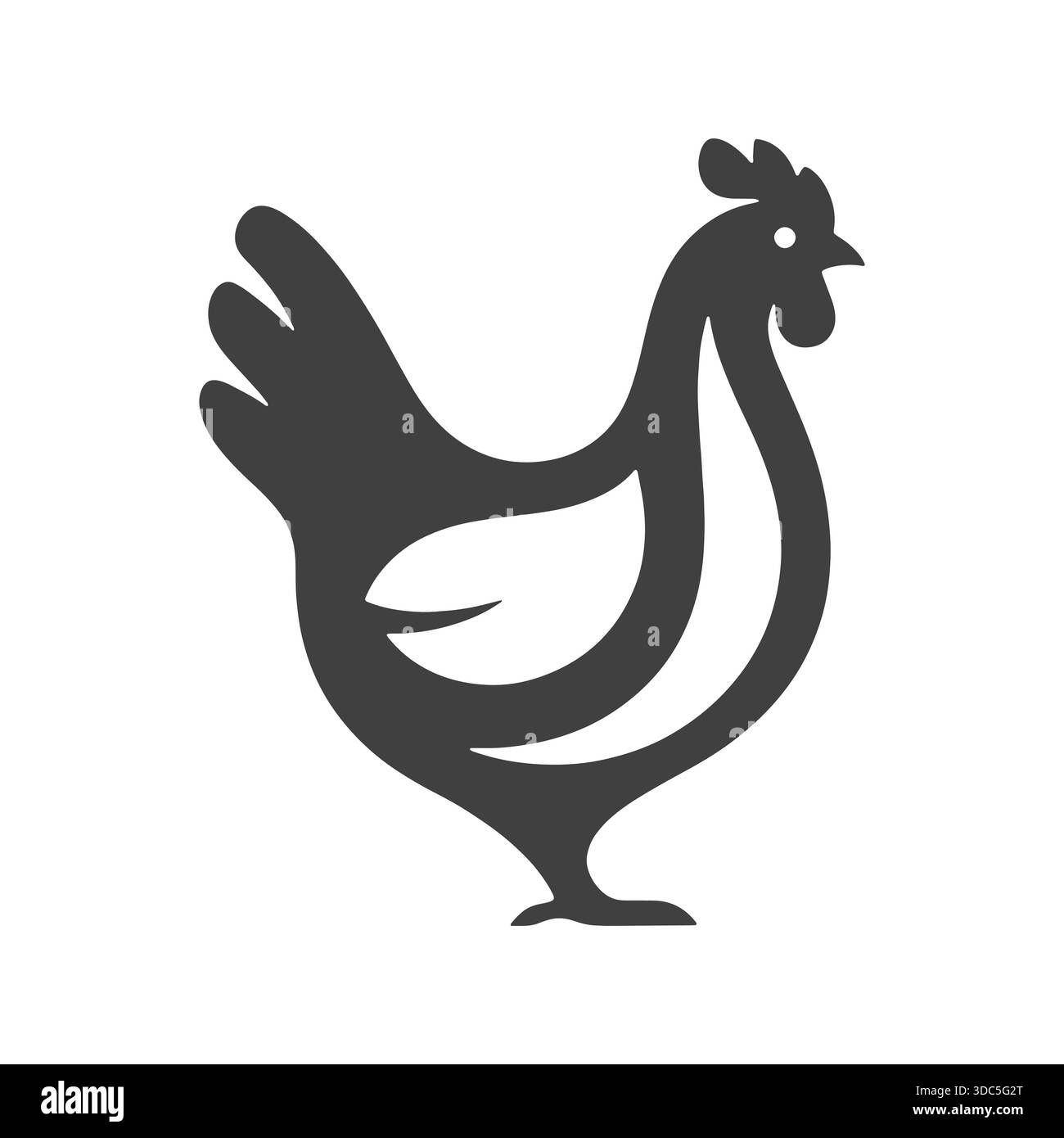 Chicken Silhouette Logo Vektor Stock Vektor