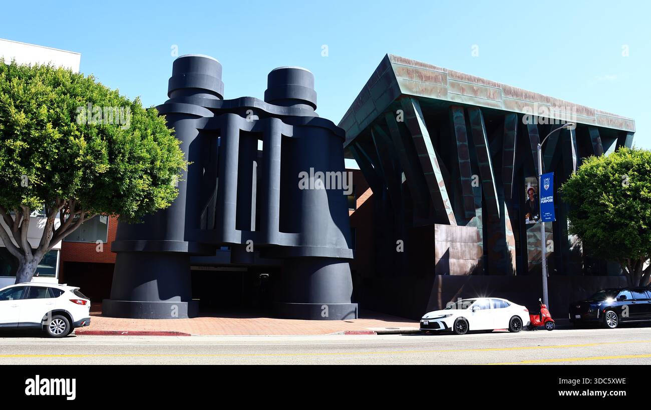 Öffentliches FERNGLAS von Frank Gehry in der 340 Main Street, Venedig (Los Angeles), Kalifornien Stockfoto
