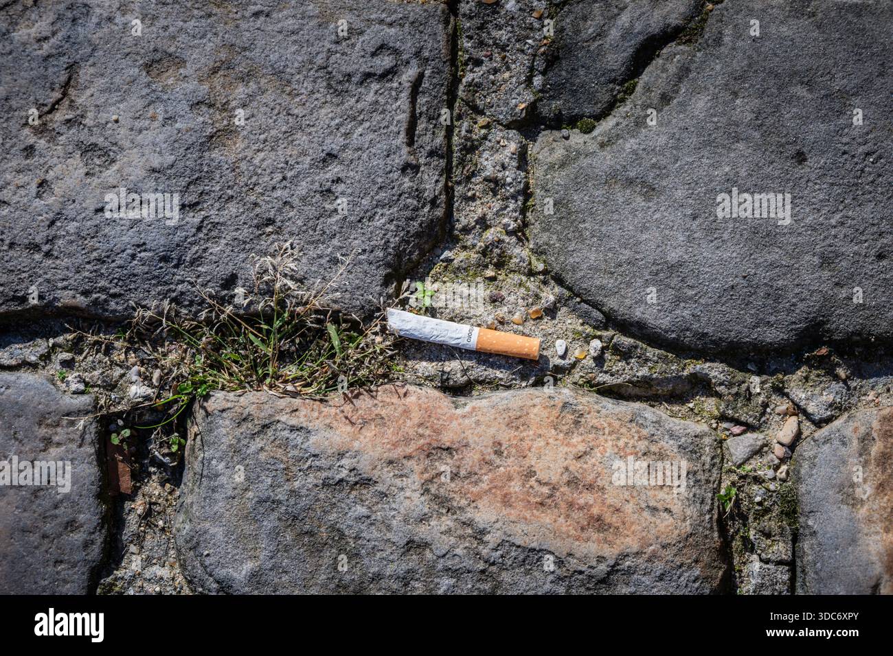 Rauchen in den Straßen von Paris, Frankreich. Stockfoto