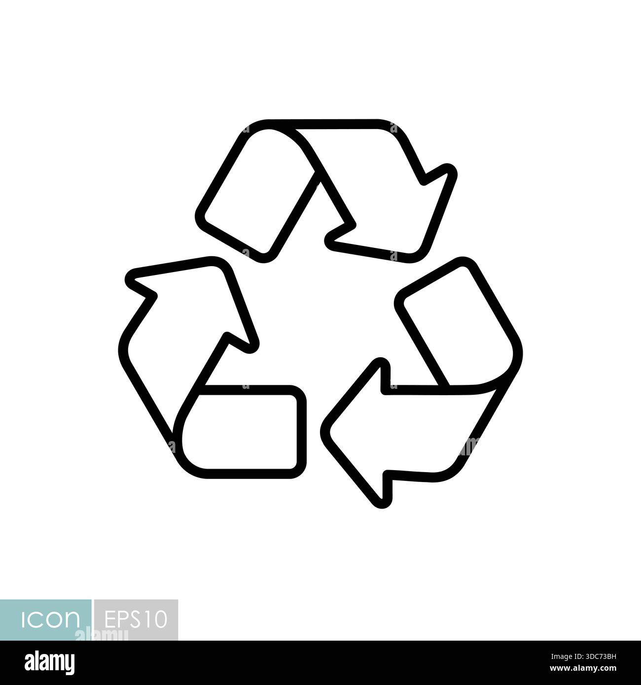 Minimalistisches Symbol für Recycling, geeignet für ökologisches Branding und nachhaltige Designkonzepte Stock Vektor