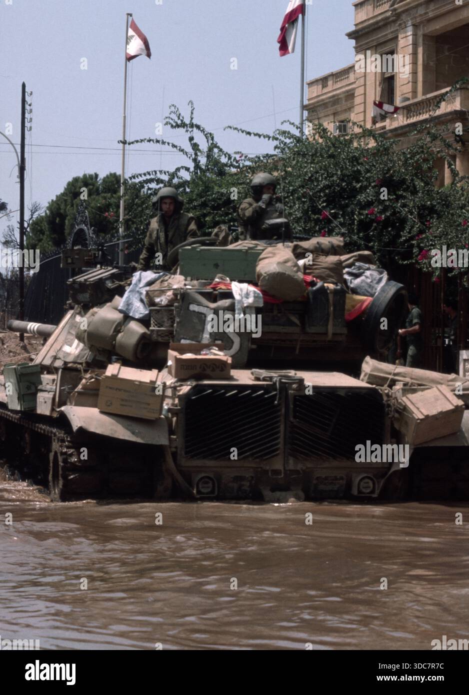 Libanon war 1982 IDF-Panzer Magach 6 israelische Streitkräfte in Beirut Stockfoto