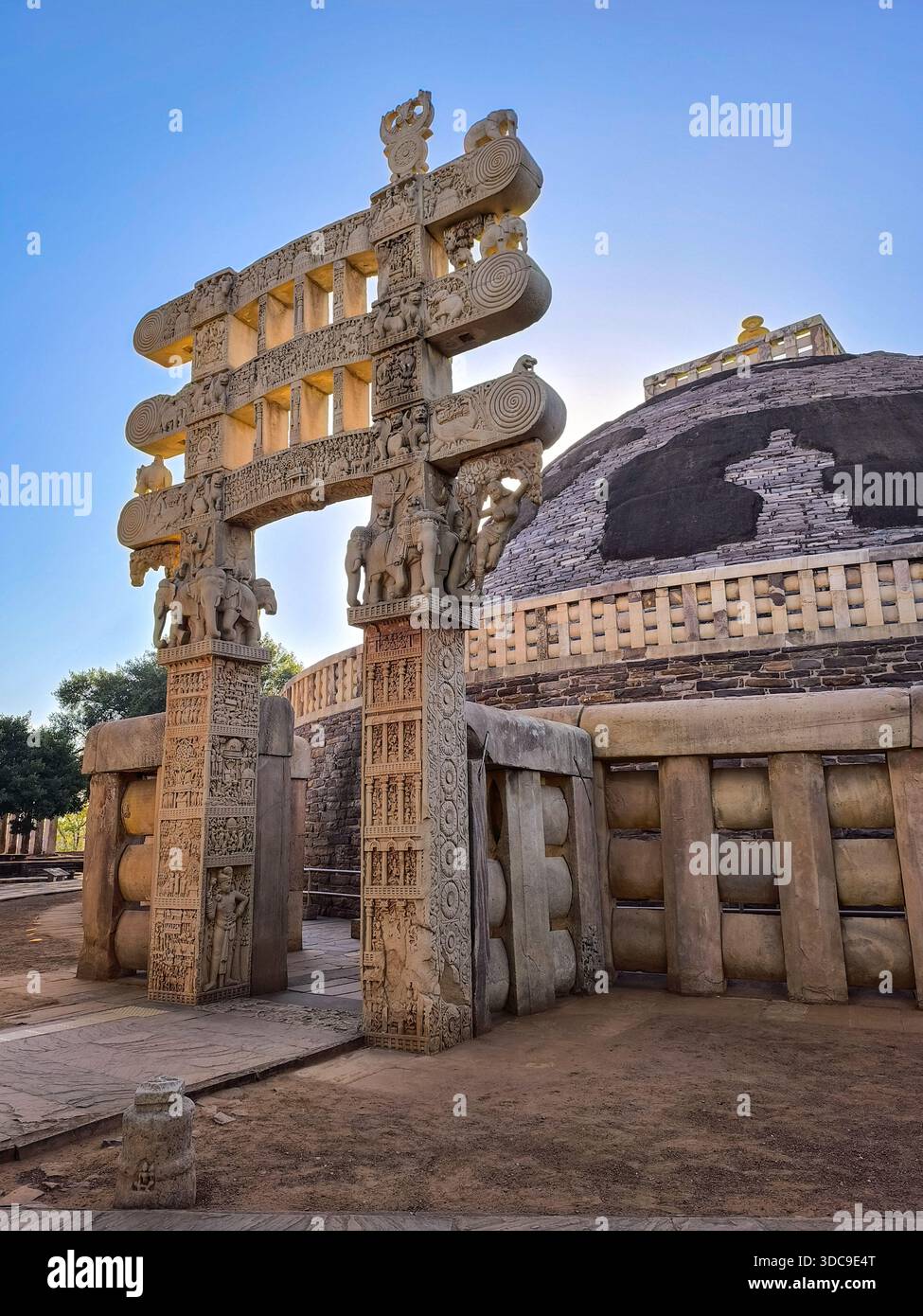 Sanchi Stupa, Raisen, Madhya Pradesh, Indien. Stockfoto