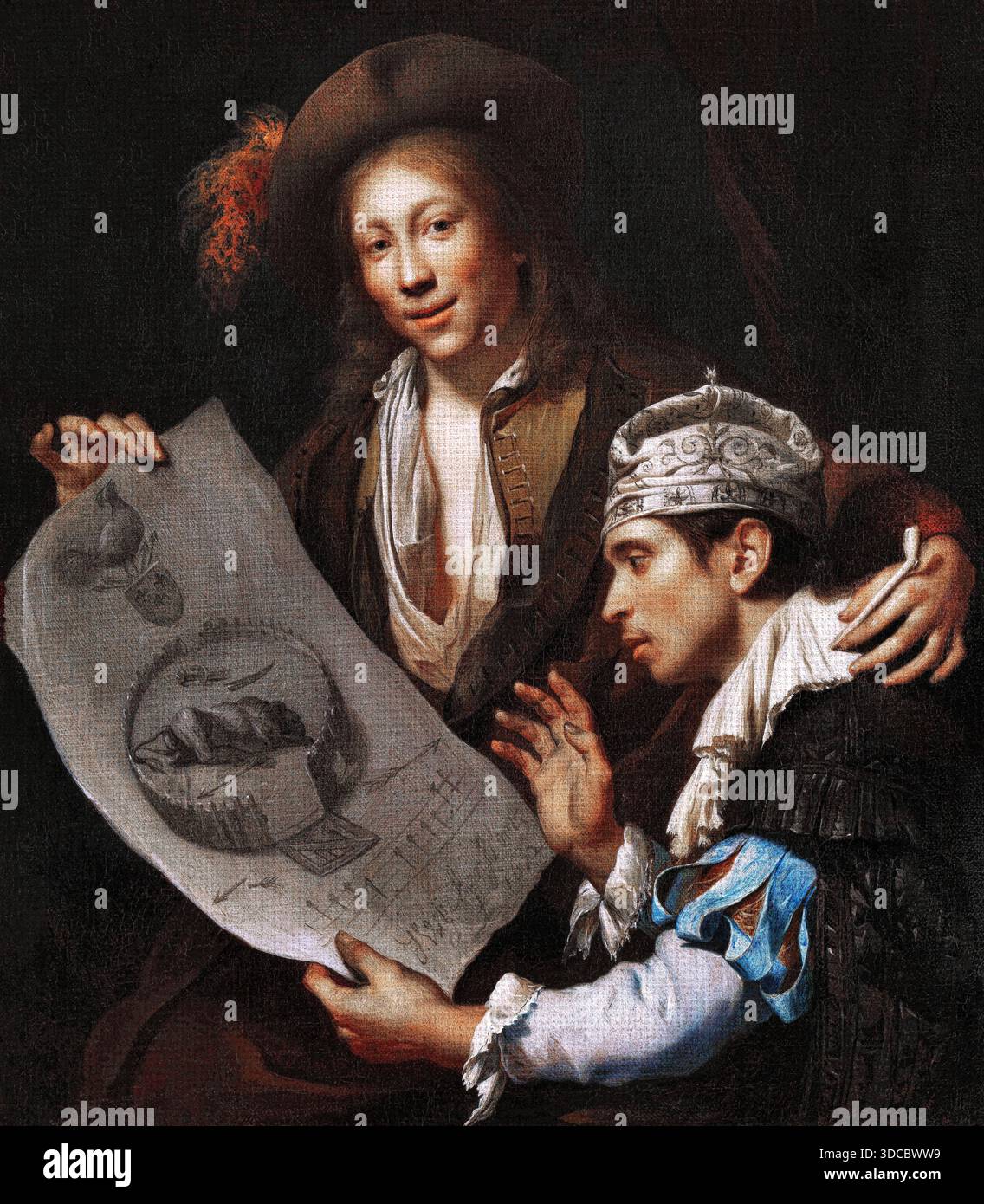 Allegorie über die französische Invasion von 1672 von Johannes van Wijckersloot, niederländisches Historisches Gemälde des 17. Jahrhunderts, Public Domain, High-Resolution Art Stockfoto