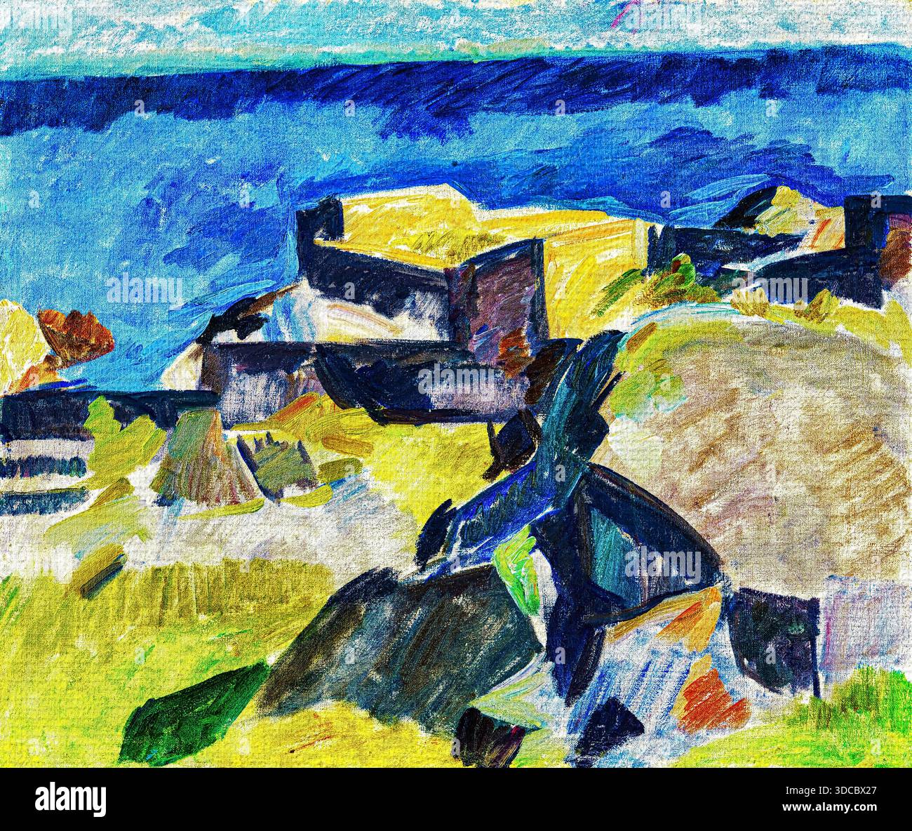 Unbekannt von Edvard Weie – dänische Malerei der Moderne, expressionistischer Stil, Kunst des frühen 20. Jahrhunderts Stockfoto