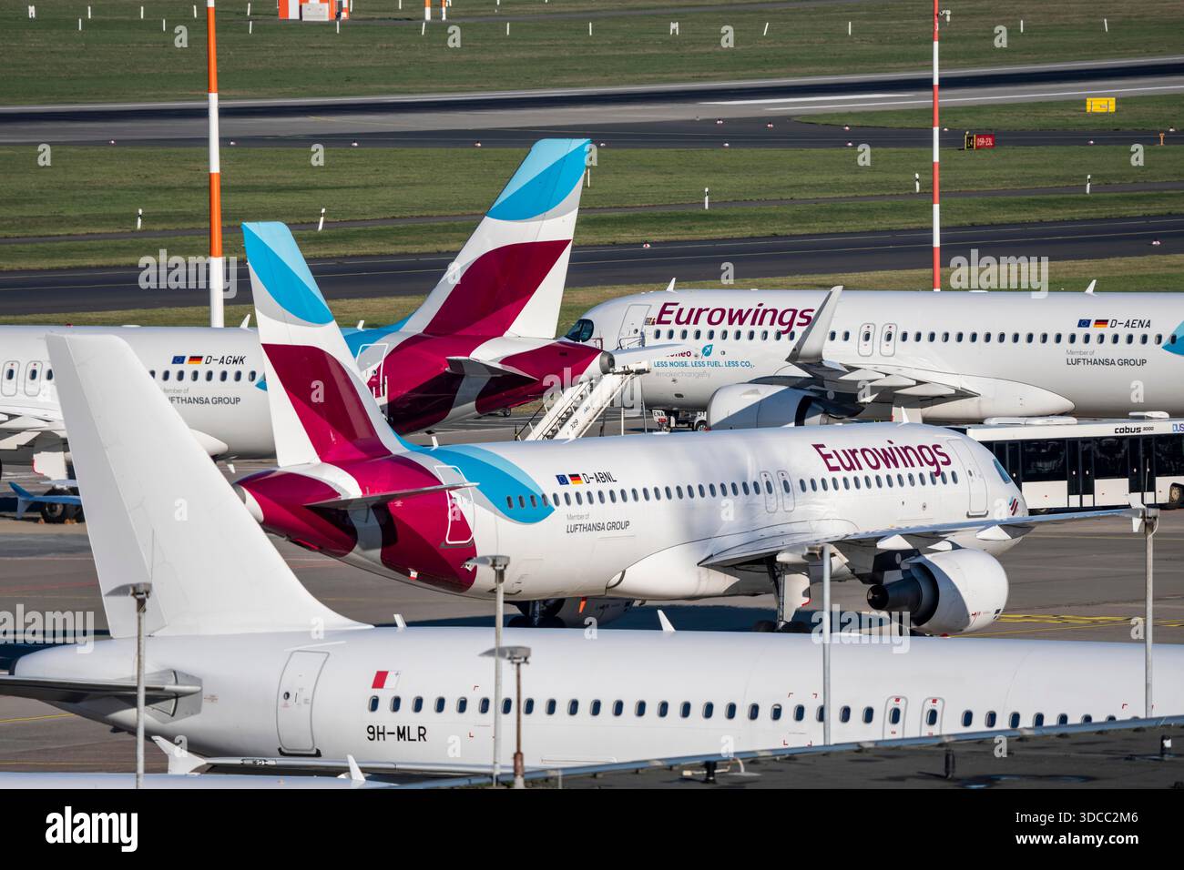 Eurowings Aircraft, Flughafen Düsseldorf, DUS, Stockfoto