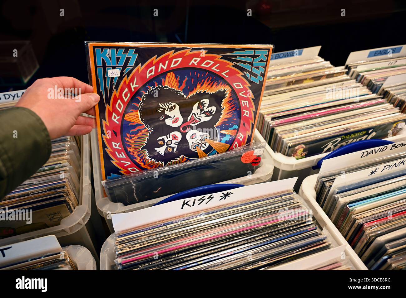 LP Album: Kiss - Rock and Roll Over Stockfoto