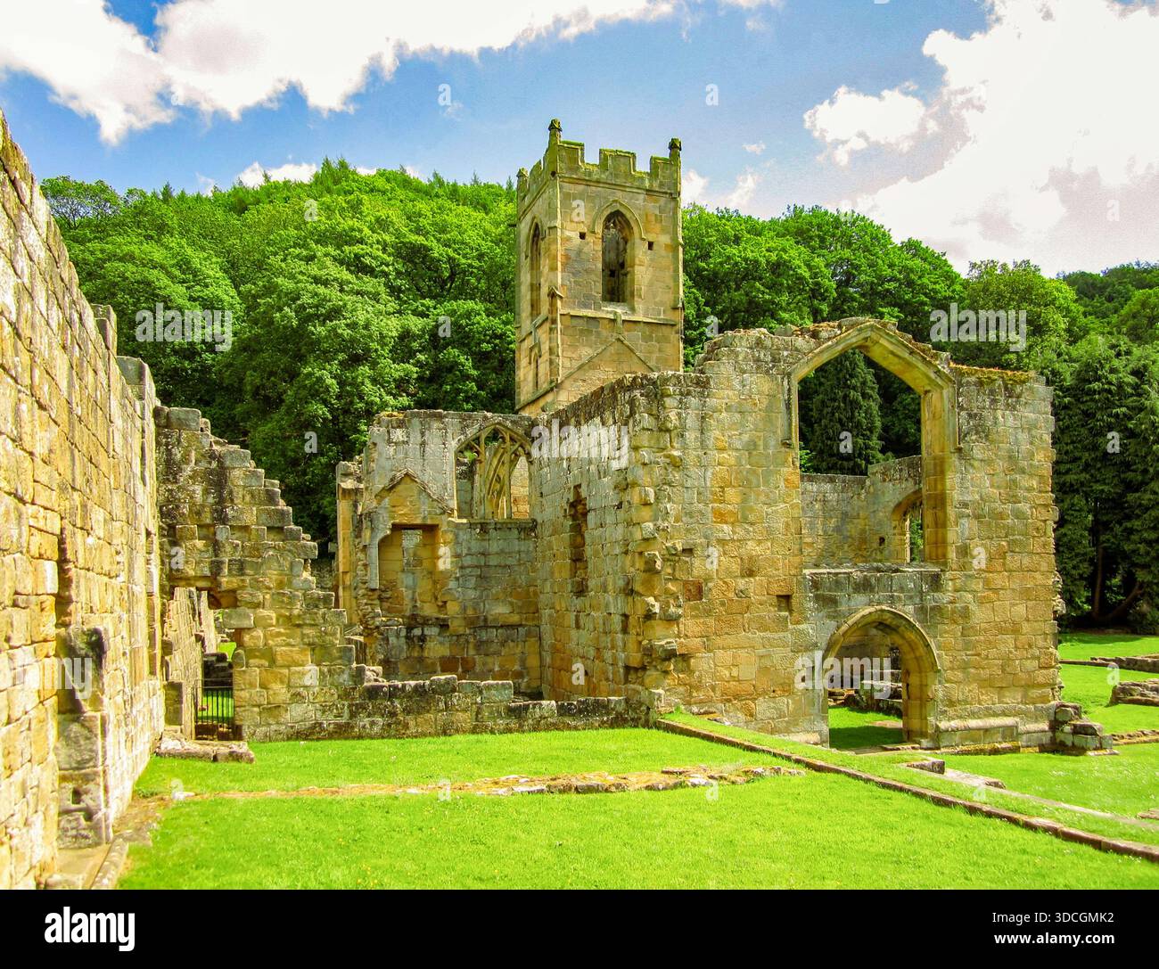 Das Priory Mount Grace ist am besten erhaltene und am besten zugängliche der zehn Kartäuserklöster (Charterhäuser), die im Mittelalter in England existierten. Stockfoto