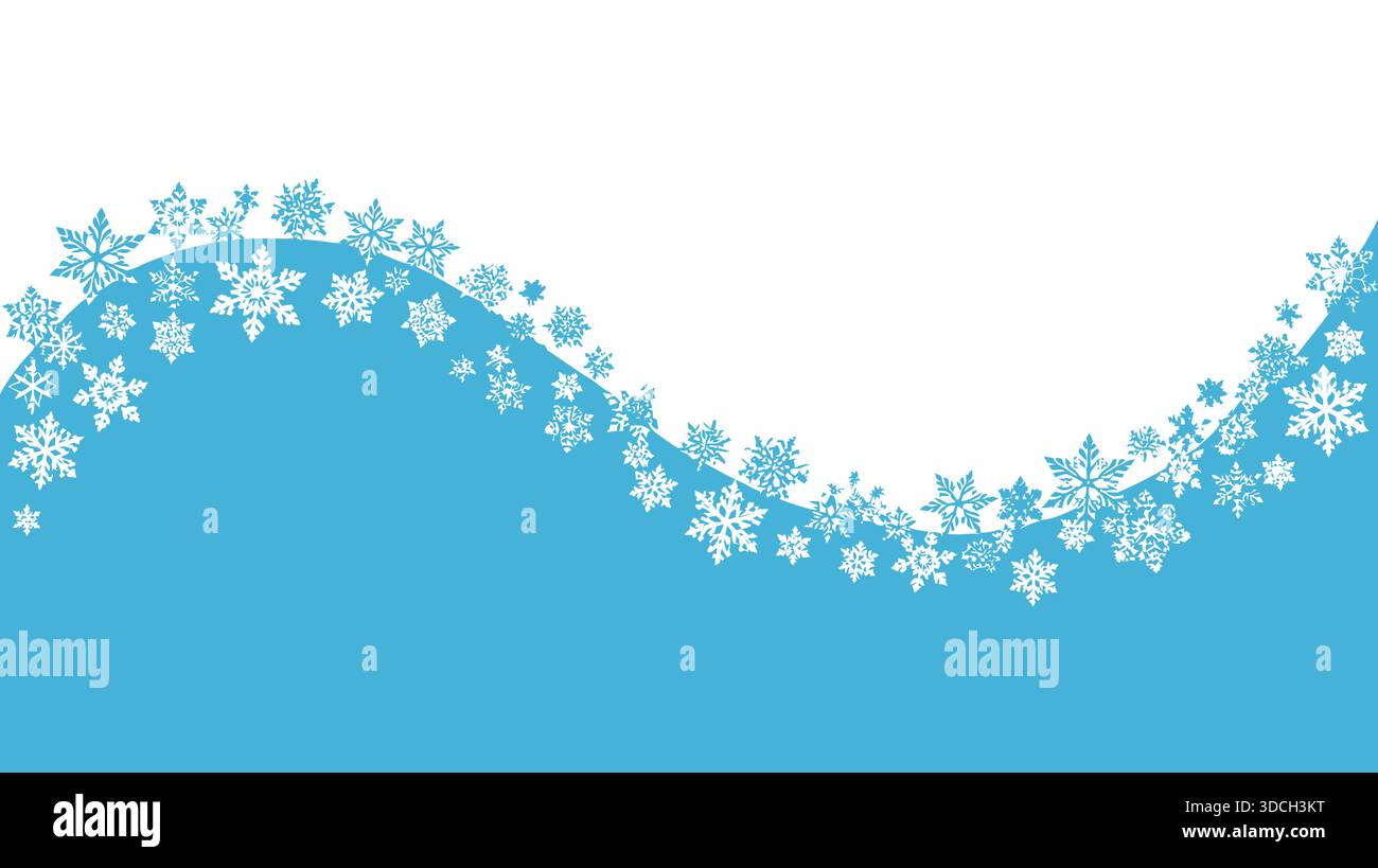 Winterrand mit Schneeflocken Stock Vektor